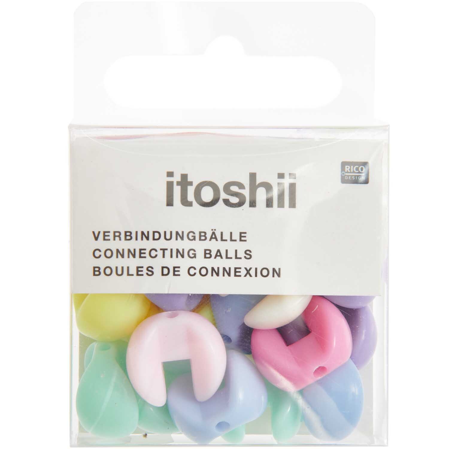 itoshii Verbindungsbälle Perlen pastell 14mm 24 Stück von Rico Design