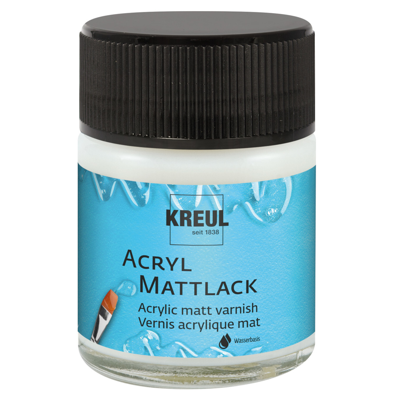 Acryl Mattlack transparent 50ml, KREUL. Klare Versiegelung für kreative Projekte, wasserbasiert.