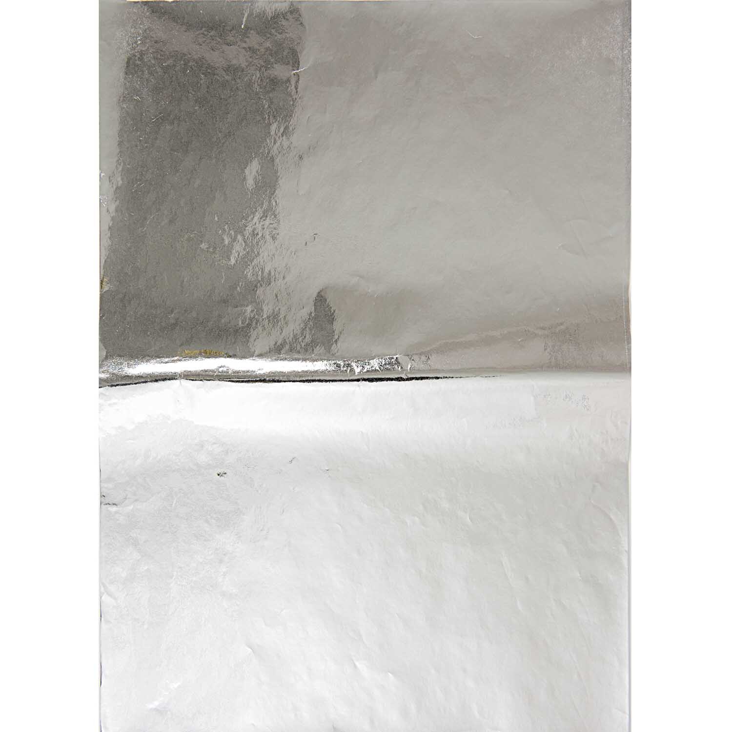 SB Paper Patch Papier in glänzendem Silber, 30x42cm, 3 Bogen von Rico Design, ideal für Hot Foil Projekte.