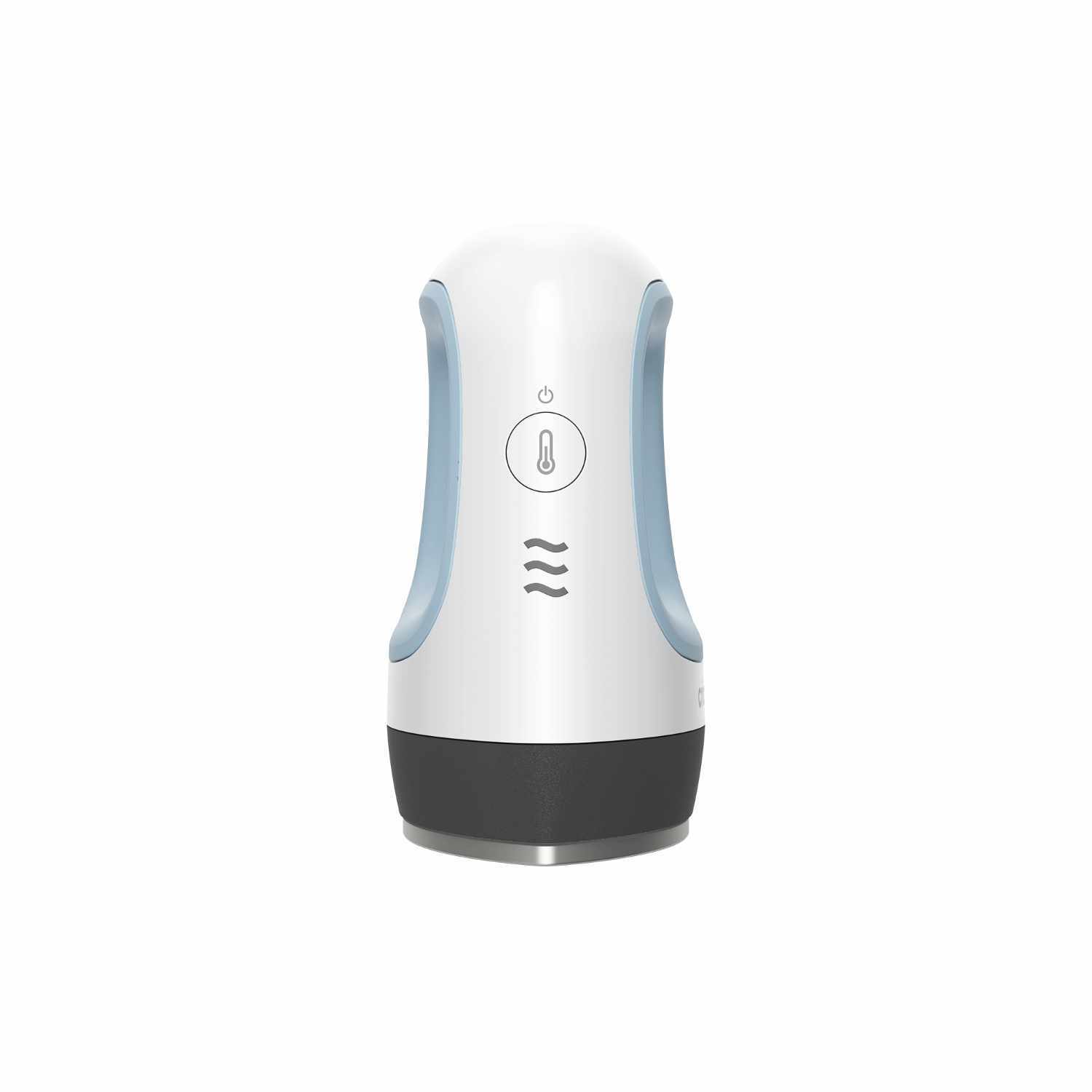 Easypress Mini Zenblue von Cricut in Weiß und Blau, kompakt und ideal für kleine Projekte.
