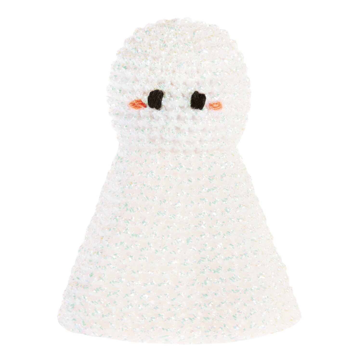 Ricorumi In the Meadow, gehäkelte Figur in Kegelform mit schwarzen Augen und orangenen Wangen, gefertigt mit Creative Ricorumi dk von Rico Design, 25g