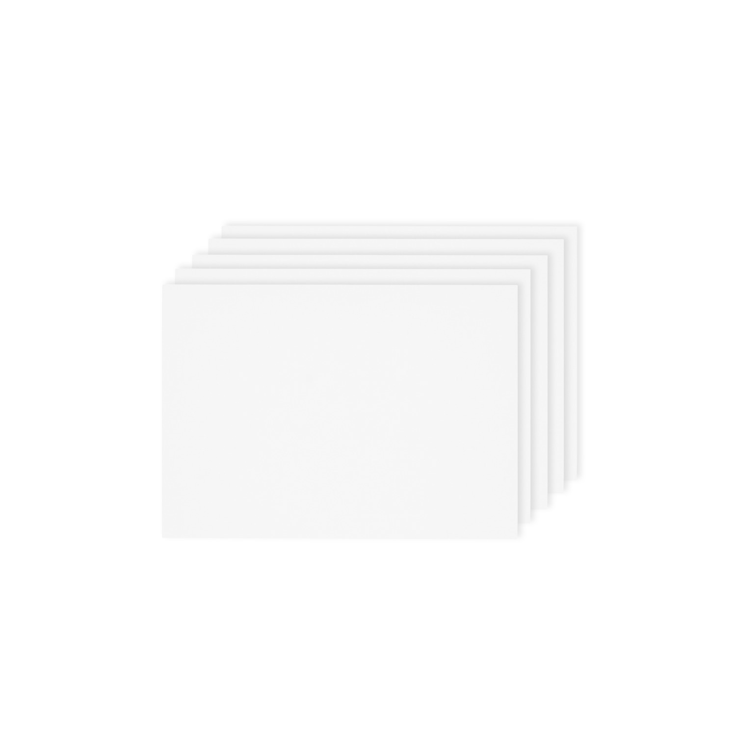 Paper Poetry Luxury Karten A7, 5 Stück, von Rico Design. Elegante weiße Karten für kreative Projekte.