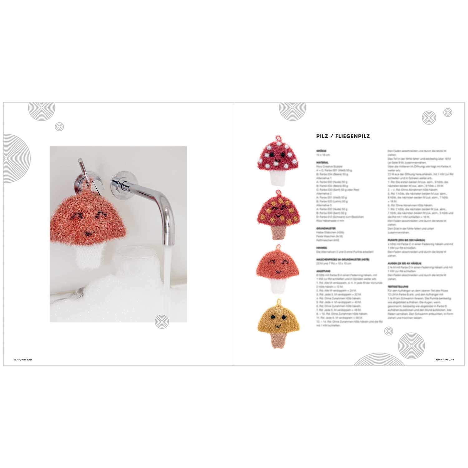 Creative Bubble - Funny Fall: Niedlicher, roter Schwamm in Pilzform von Rico Design, ideal für lustige Herbstbäder.