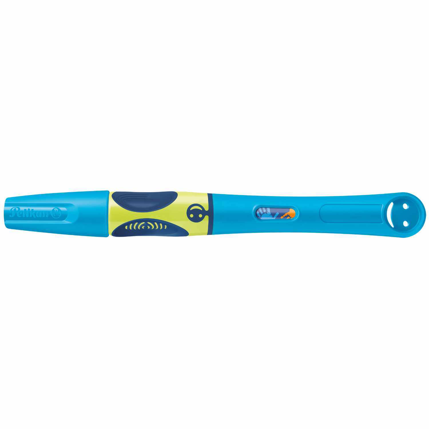 griffix® Füller für Linkshänder in leuchtendem Blau, ergonomisch geformt, von Pelikan. Ideal für komfortables Schreiben.