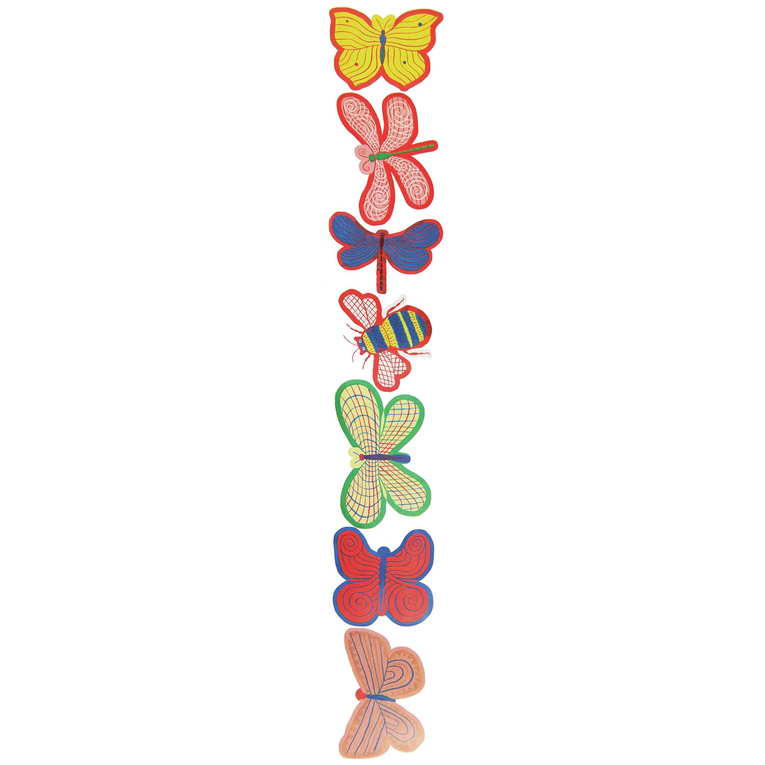 Sticker Midsommar Magic Insekten von Rico Design zeigt bunte Schmetterlinge und Insekten in leuchtenden Farben.
