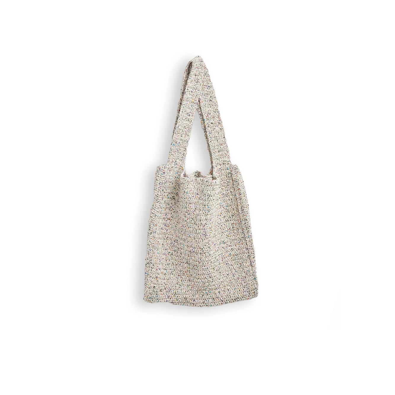 Gehäkelte Tasche in Creme