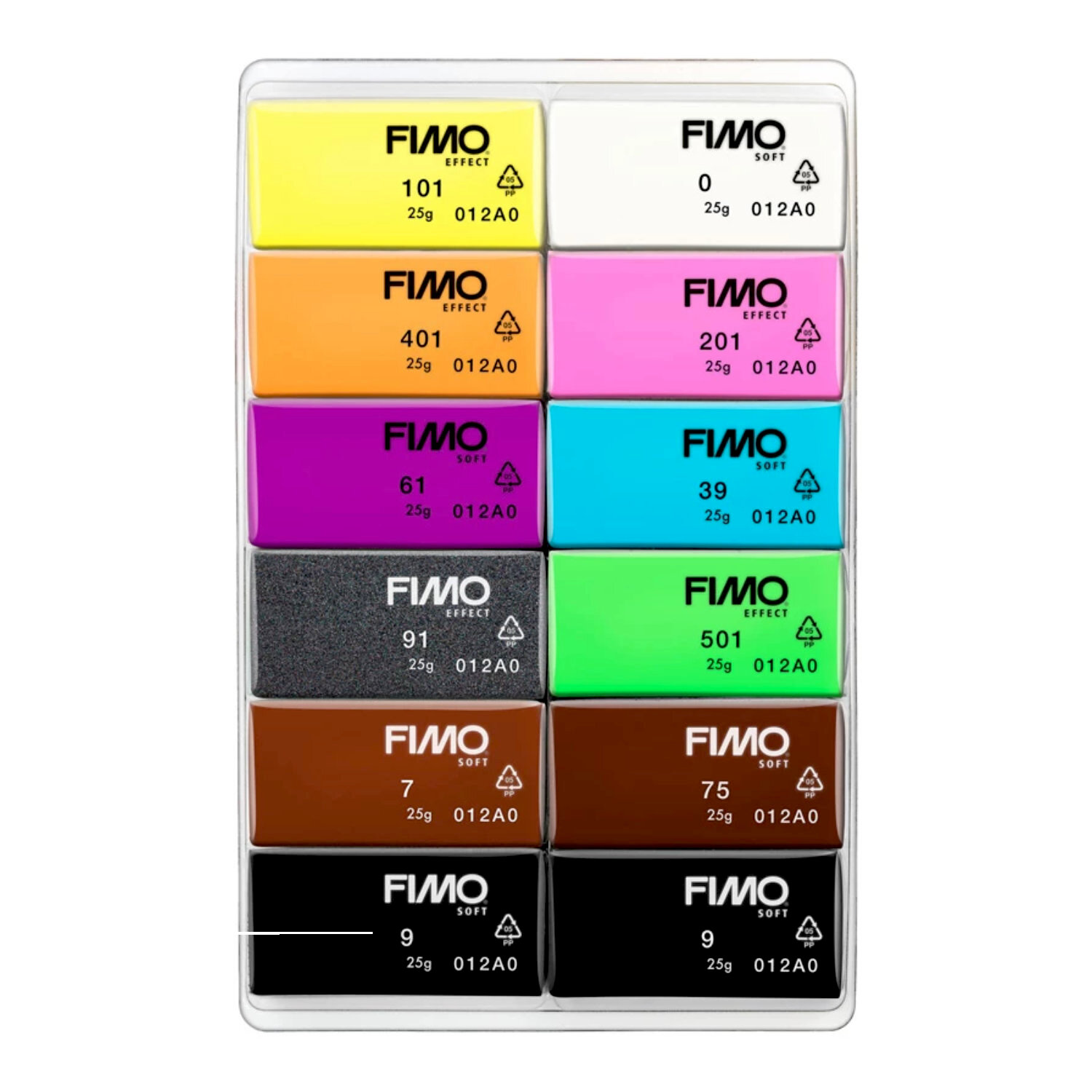 FIMO effect Neon 25g 12 Halbblöcke von STAEDTLER