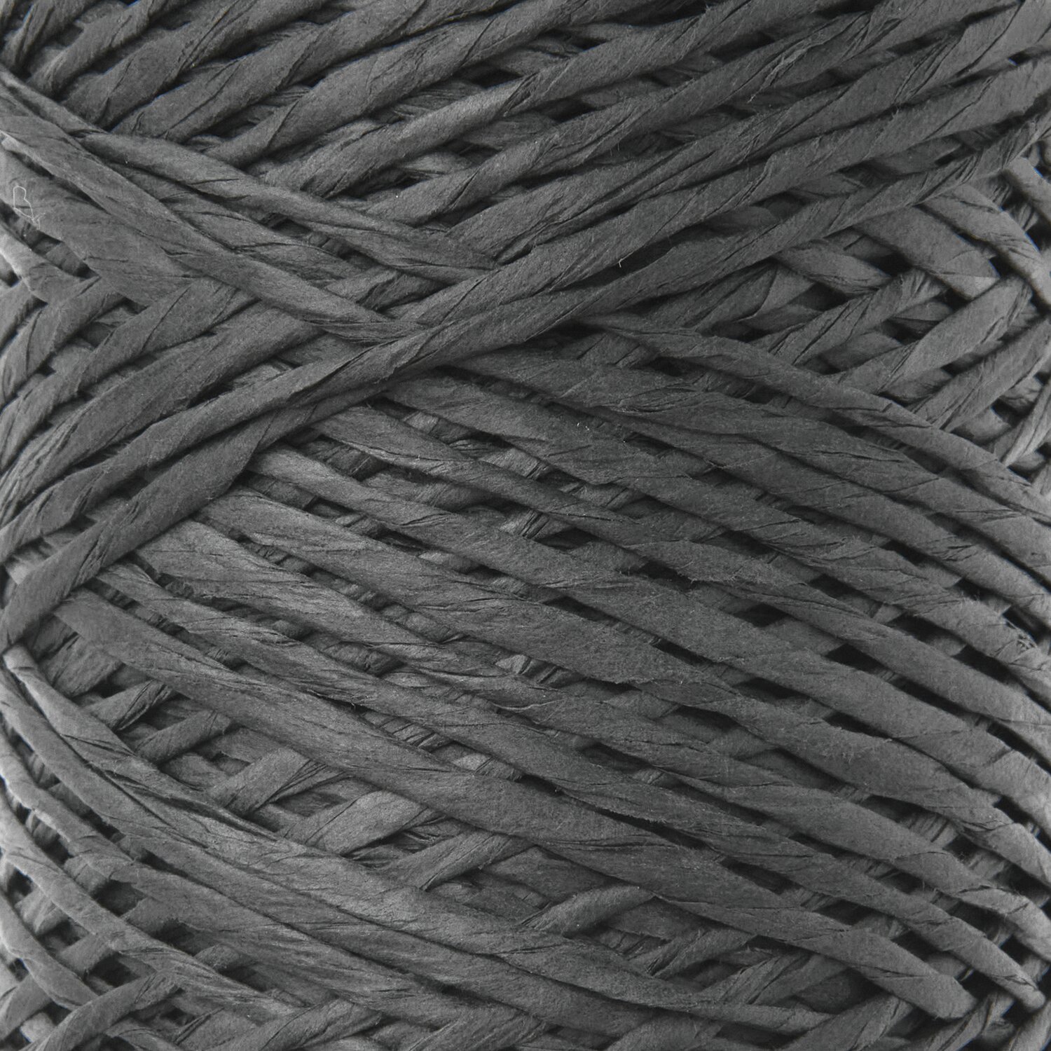 Wickelkarte des Garns Luxury Raffia Paper in der Farbe 008 Schwarz.