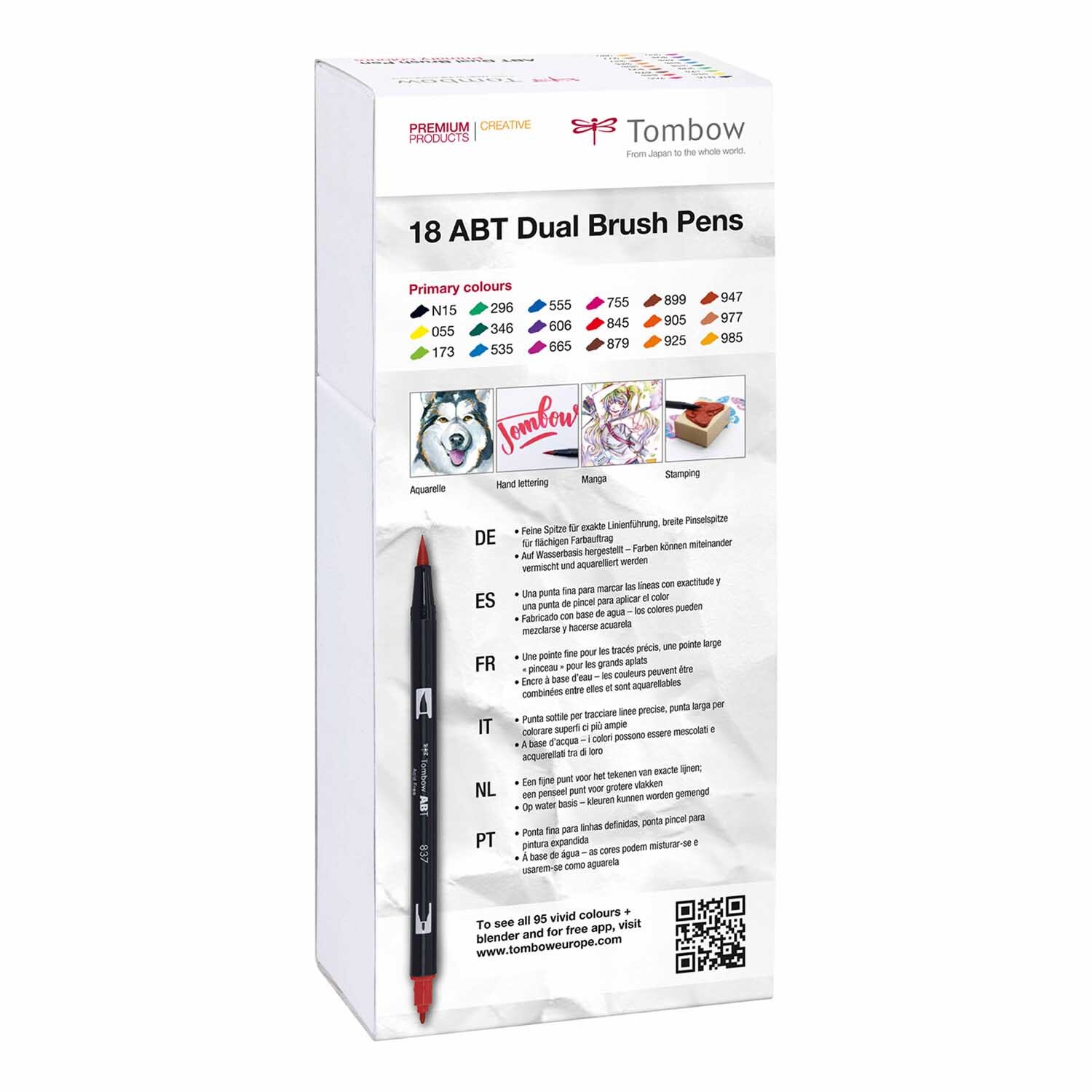 ABT Dual Brush Pen Primärfarben 18er Set von Royal Talens