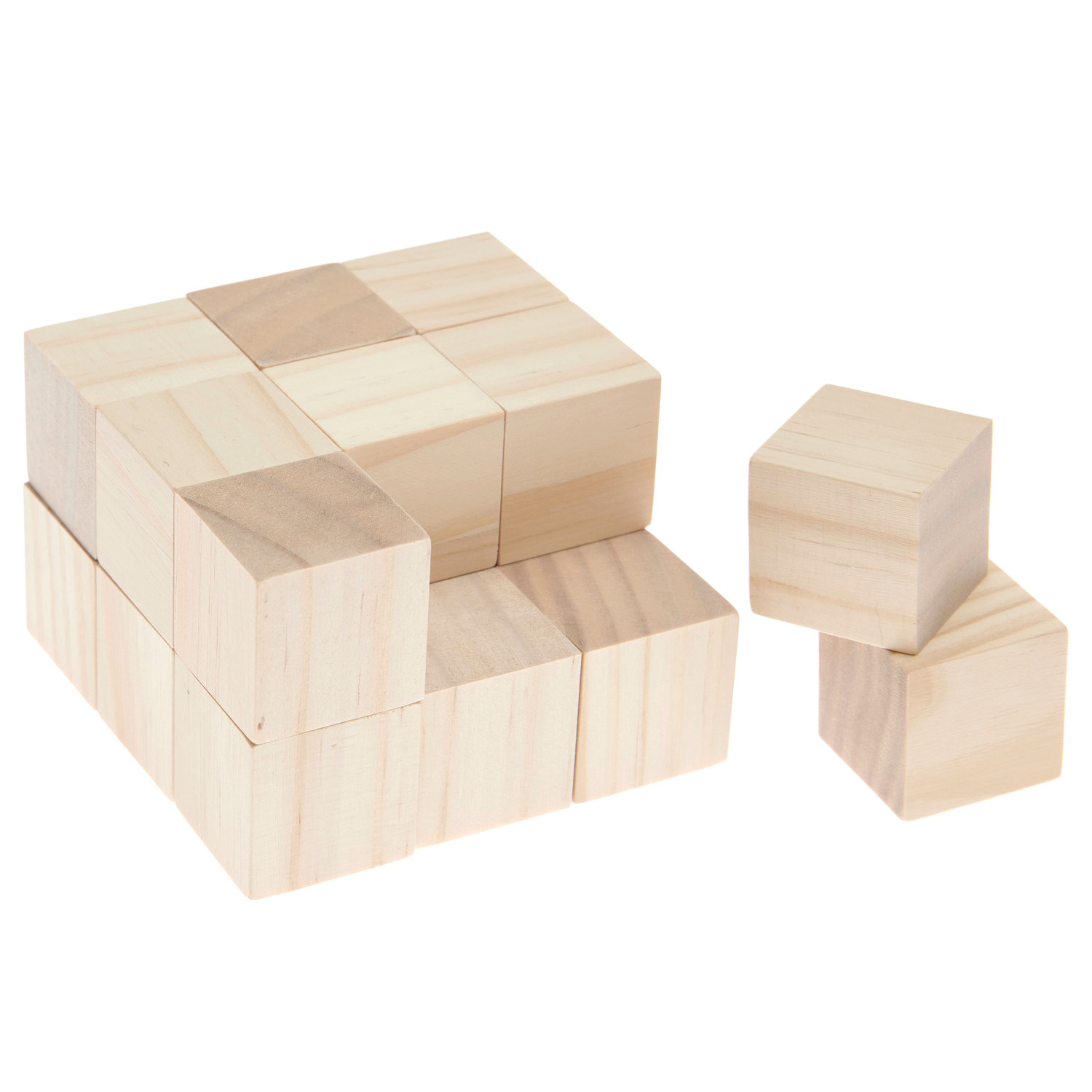 Holzwürfel, 3x3x3cm 18 Stück, naturbelassen. Perfekt für kreative Bastelprojekte und DIY-Ideen.