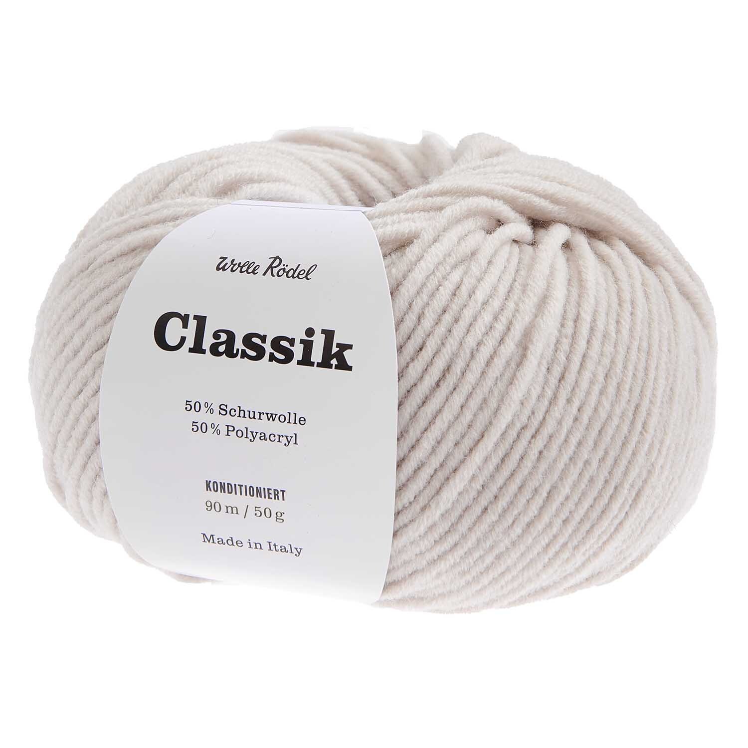 Classik Strickset Cardigan Modell 03: Weiches Garnknäuel aus Schurwolle und Polyacryl von Wolle Rödel.