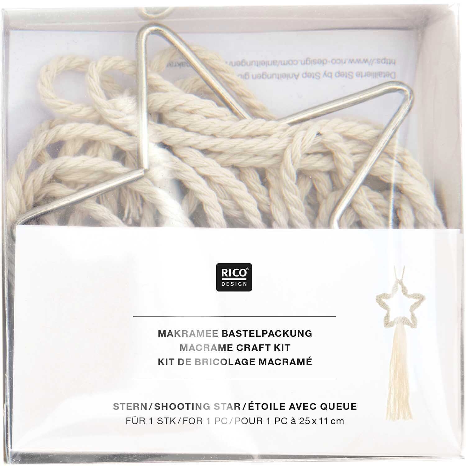 Makramee Set Stern 25x11cm von Rico Design