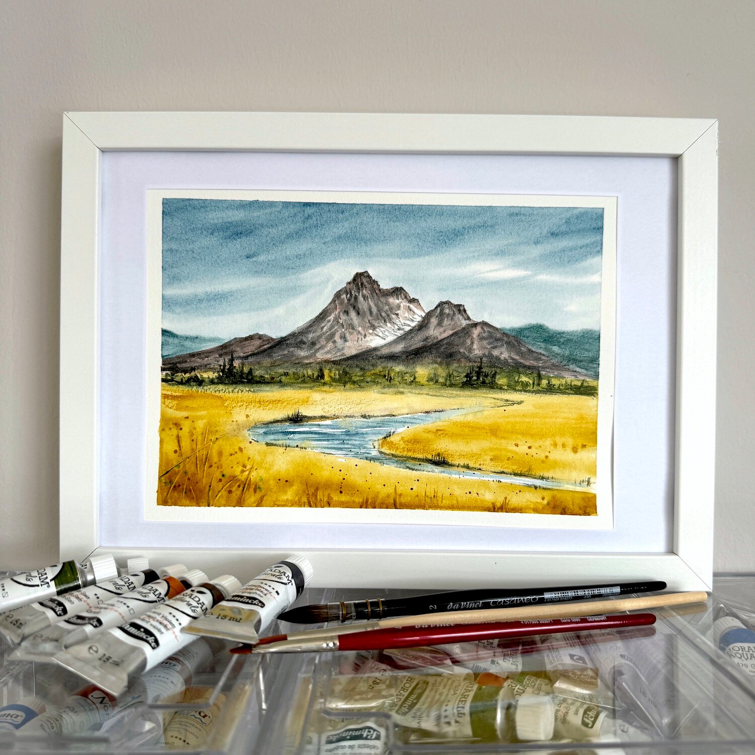 Anleitung Landschaftsbild @draw_better mit HORADAM  Naturals von idee. Creativmarkt 