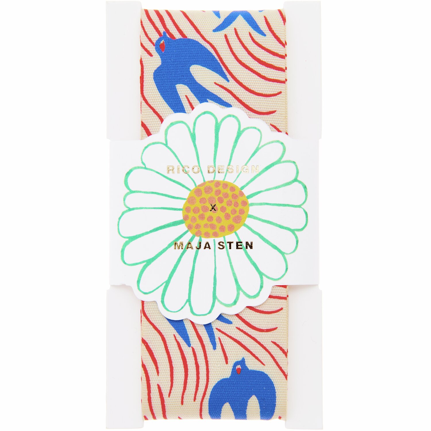 Taftband Midsommar Magic Schwalben 38mm 3m von Rico Design