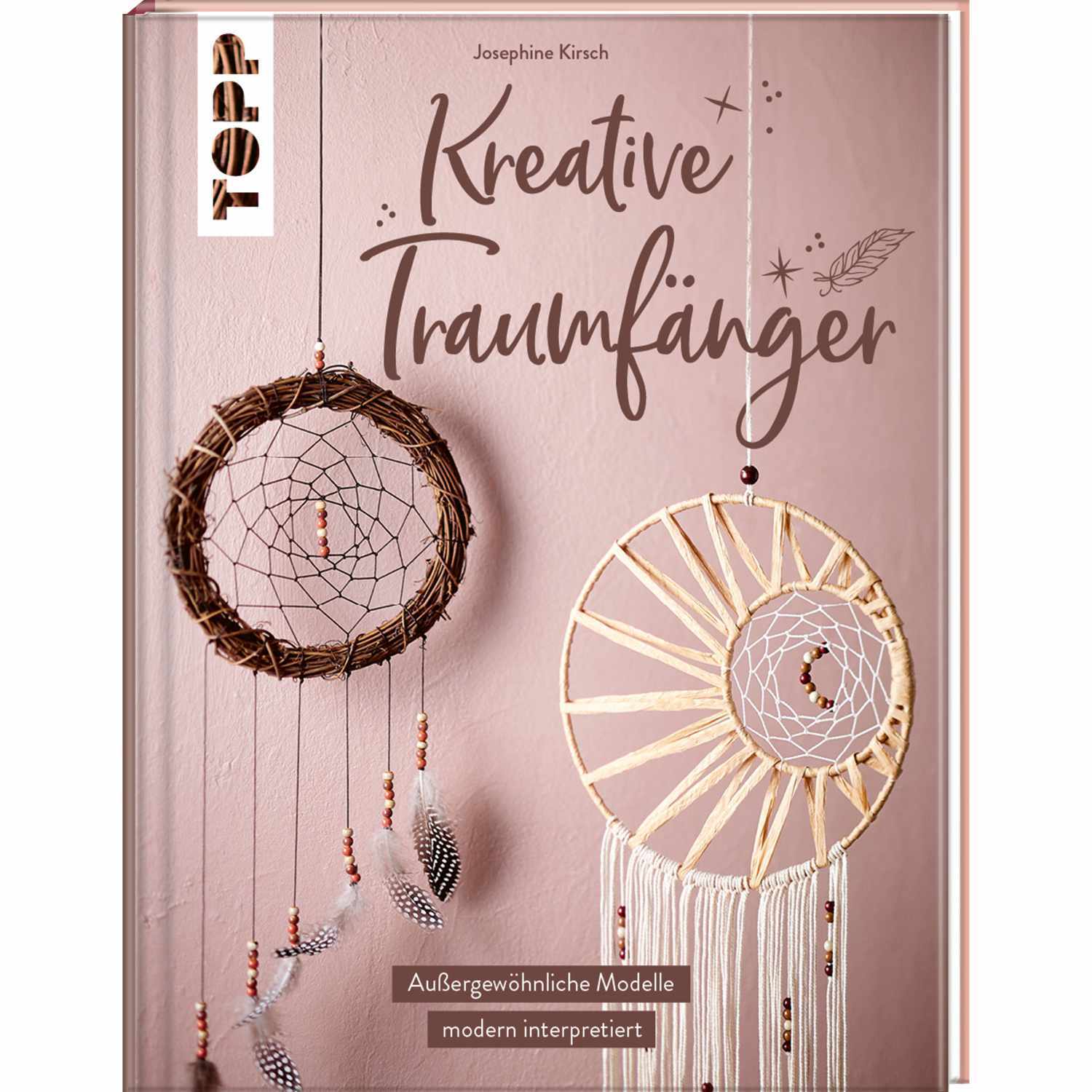 Kreative Traumfänger: Buchcover mit zwei Traumfängern auf rosa Hintergrund, Marke TOPP.