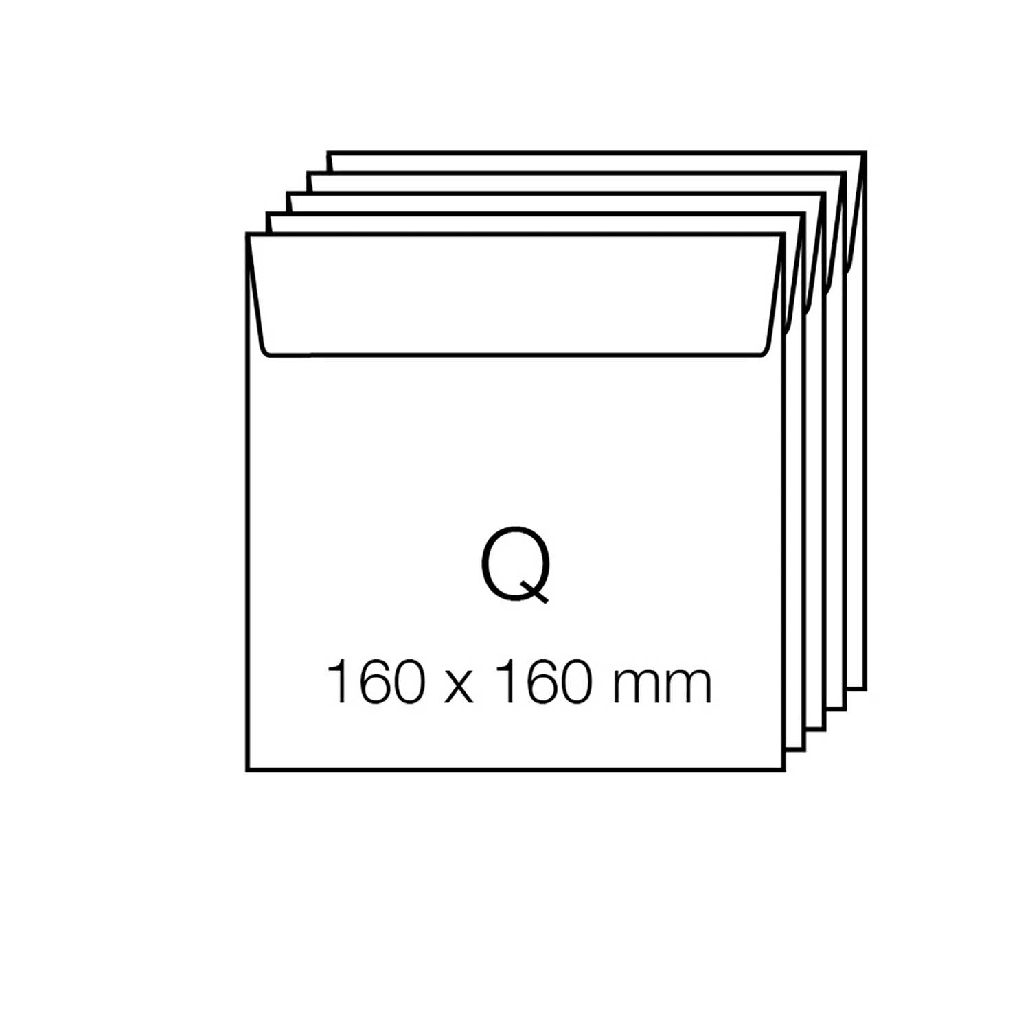 Paper Poetry Luxury Umschläge Quadratisch, 5 Stück, 160x160 mm, in zartem Rosa. Ideal für elegante Anlässe und kreative Projekte.
