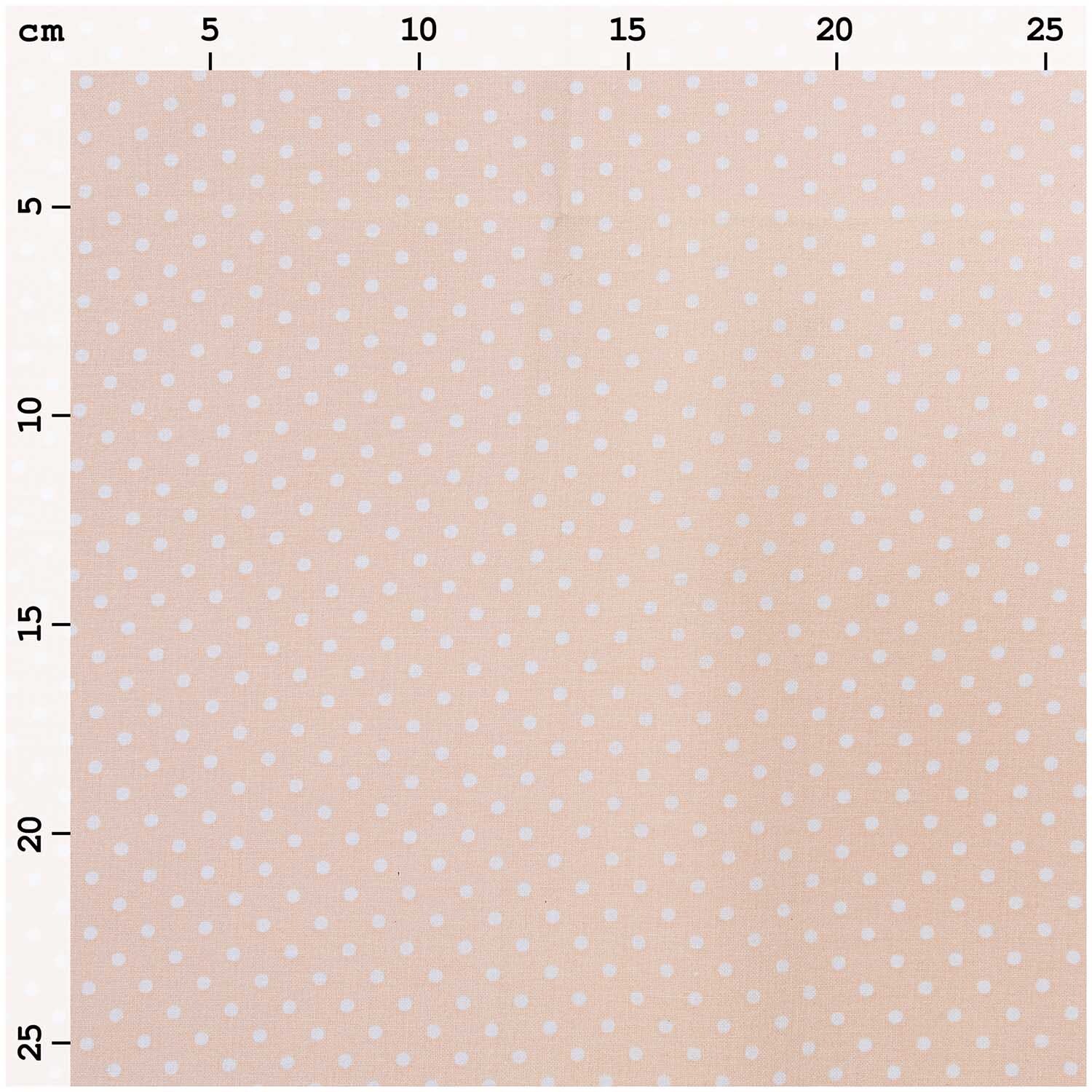 Stoff Punkte klein apricot-weiß 140cm von Rico Design
