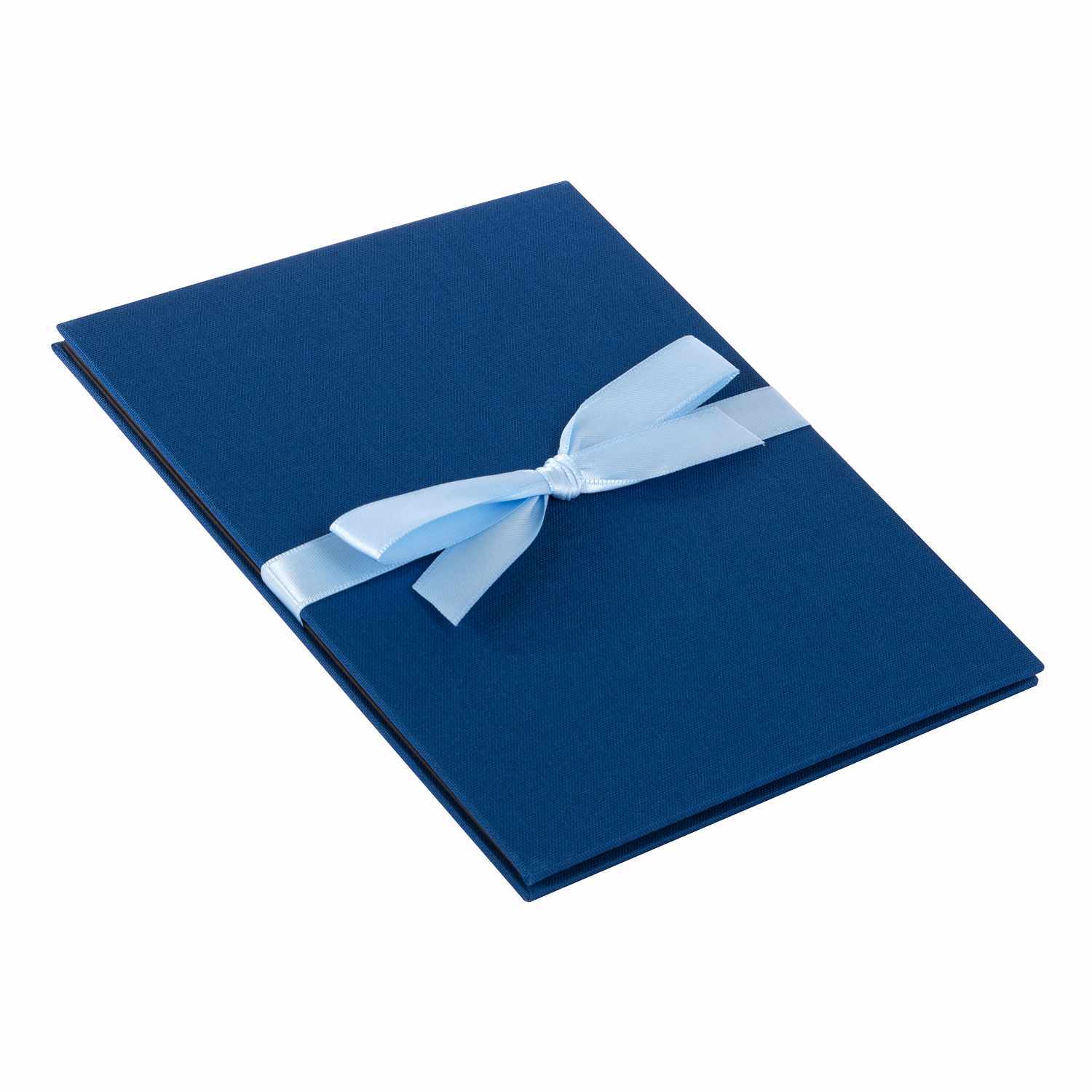 Leporello 15,5x19cm für 10 Fotos schwarze Seiten Farbe Blau von Goldbuch Georg Brückner 