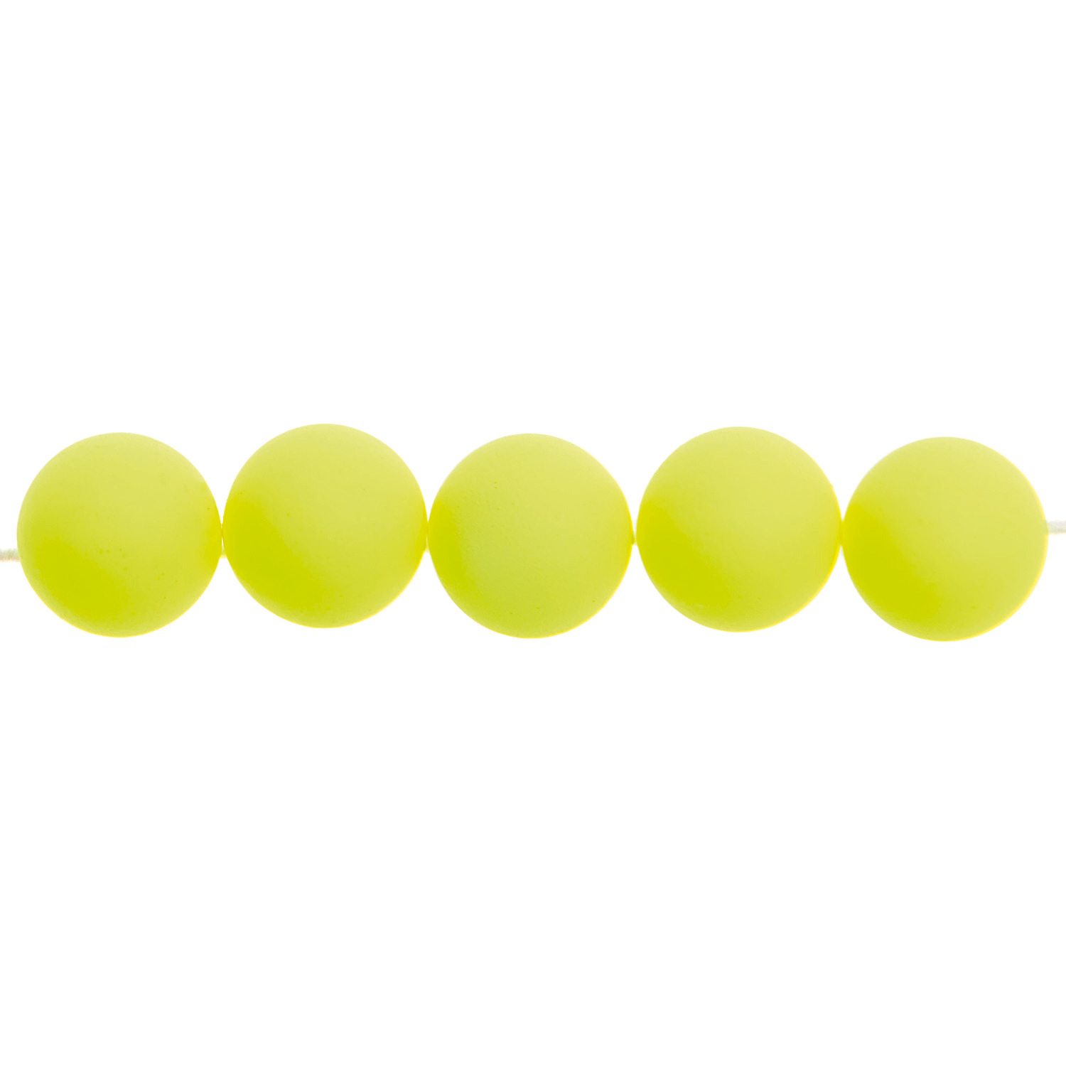 itoshii Kunststoffperlen neon 8mm 40 Stück, leuchtend gelb, ideal für kreative Bastelprojekte.