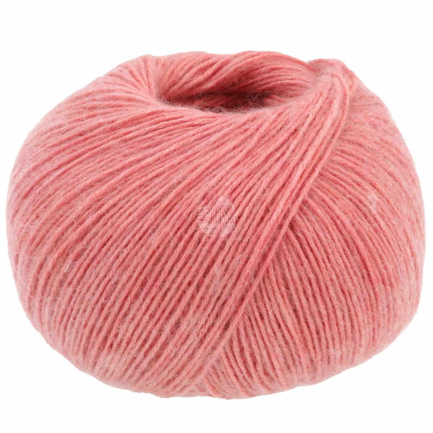 Ecopuno: Weiches Garnknäuel in Lachsrosa von Lana Grossa, ideal für Strickprojekte, 50g 215m.
