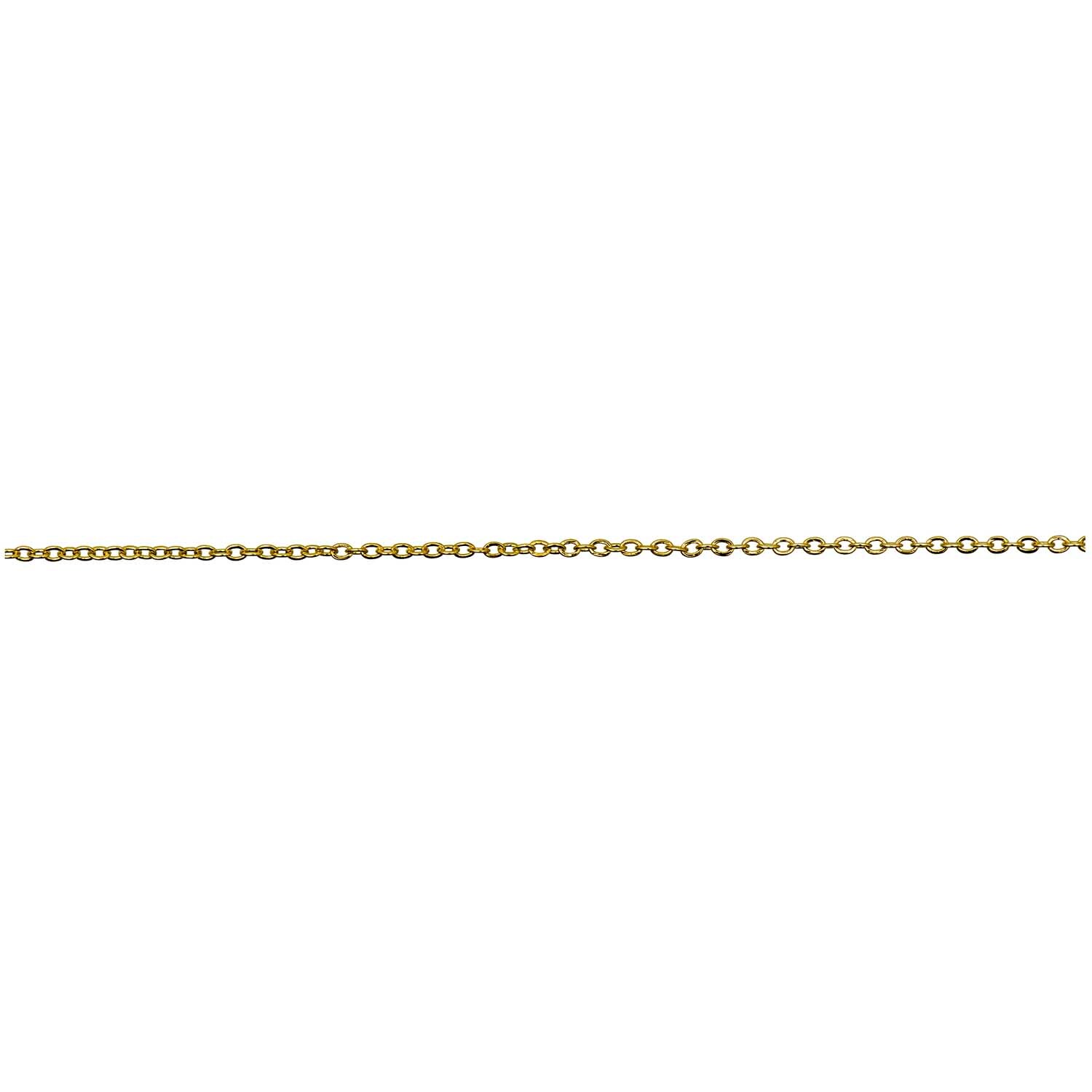 Gliederkette fein gold 1,5mm 1m von Rico Design, zeigt eine elegante, feine goldene Kette.