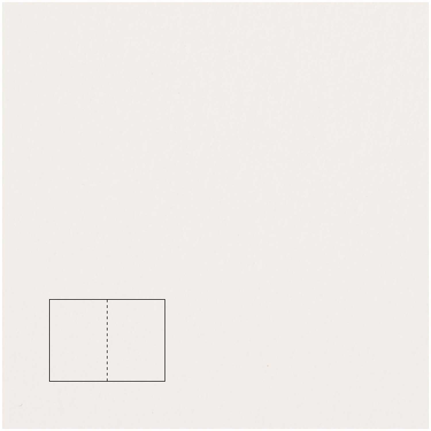 Klappkarte Essentials A6 5 Stück von Rico Design in Weiß. Zeigt eine minimalistische, weiße Klappkarte mit dezenter Falzlinie.
