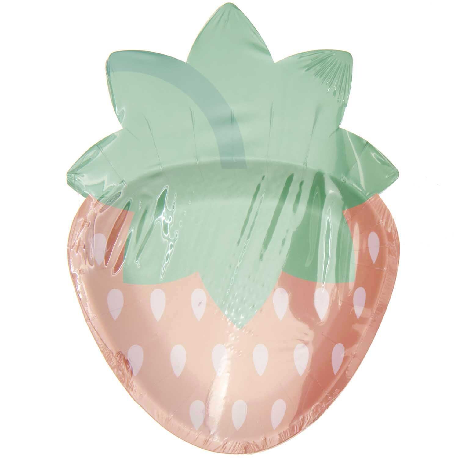 Pappteller Erdbeere 17x23cm 8 Stück von Rico Design