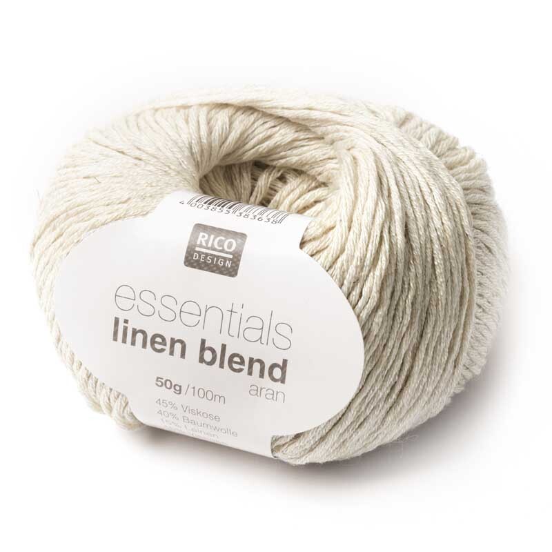 Essentials Linen Blend aran 50g 100m Farbe Hellblau von Rico Design
