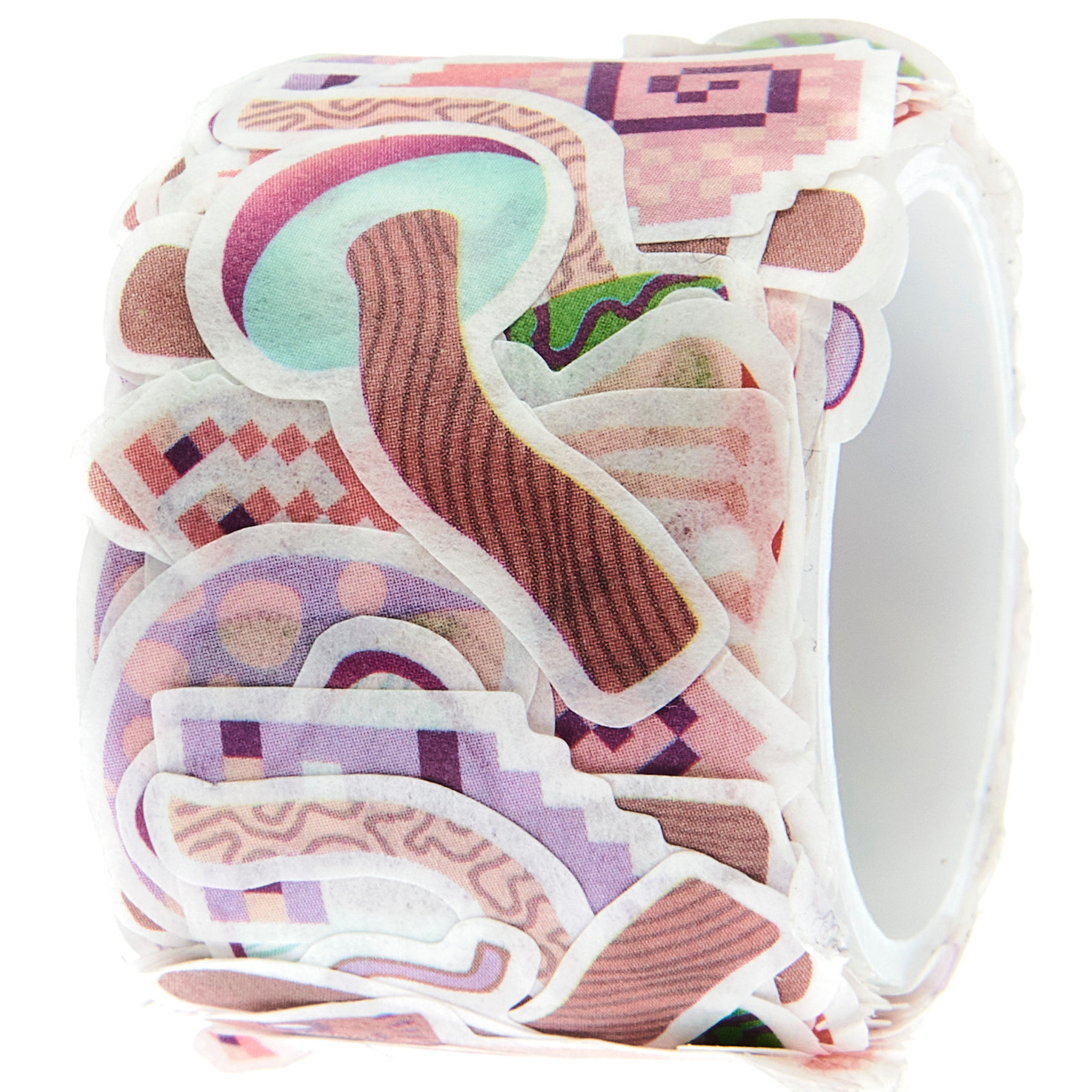Paper Poetry Washi Sticker Big Shroomies, 200 Stück, bunte Pilzdesigns auf Rolle, ideal für kreative Bastelprojekte und Dekorationen.