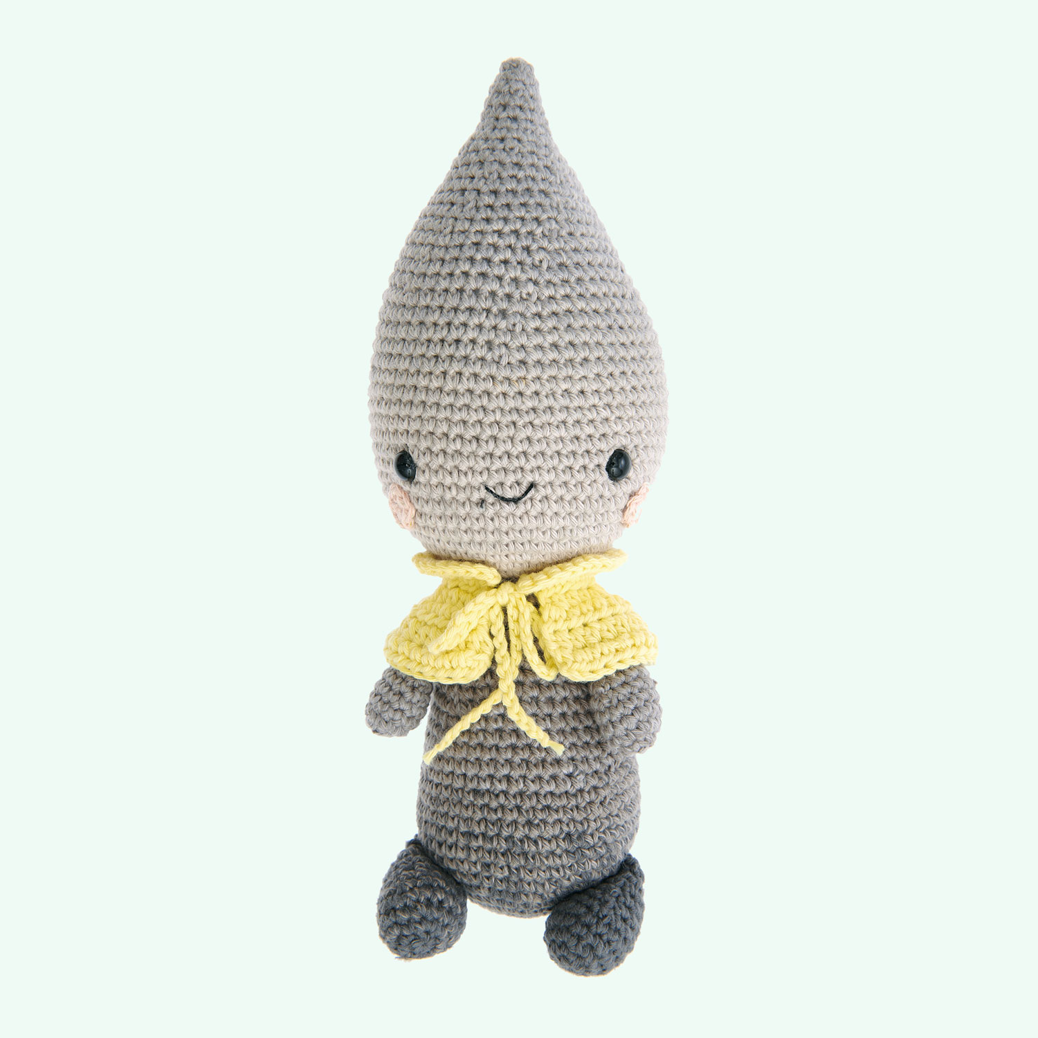 Gehäkelte Figur: Rain-Head aus dem Heft Ricorumi Element Heads