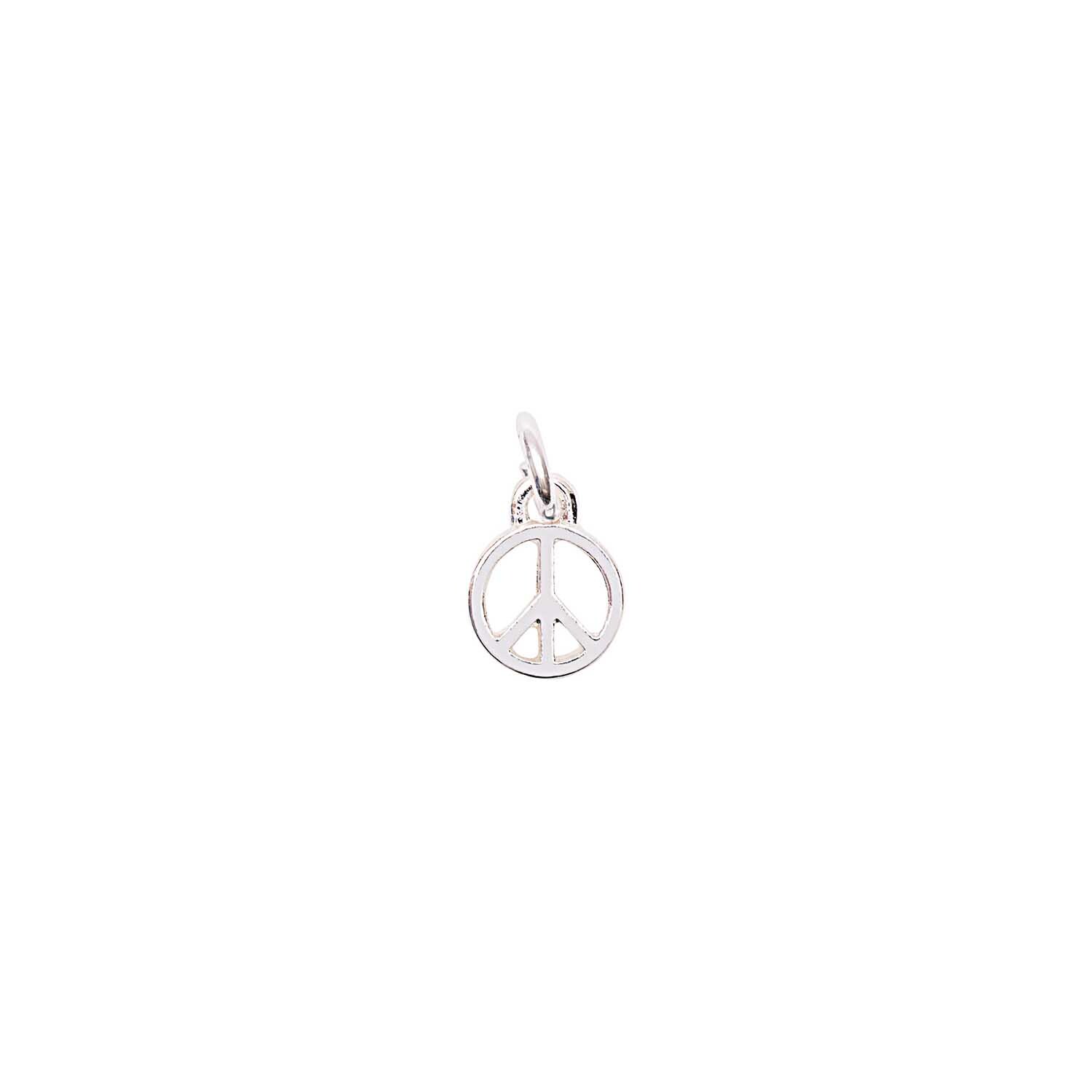 Anhänger Peace silber von Rico Design, rundes Design, ideal für Schmuckherstellung.
