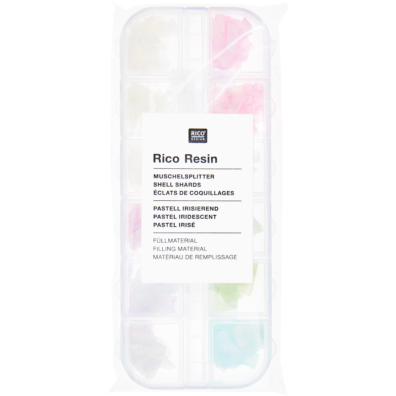 Füllmaterial für Resin Muschelsplitter Pastell  12x4g von Rico Design