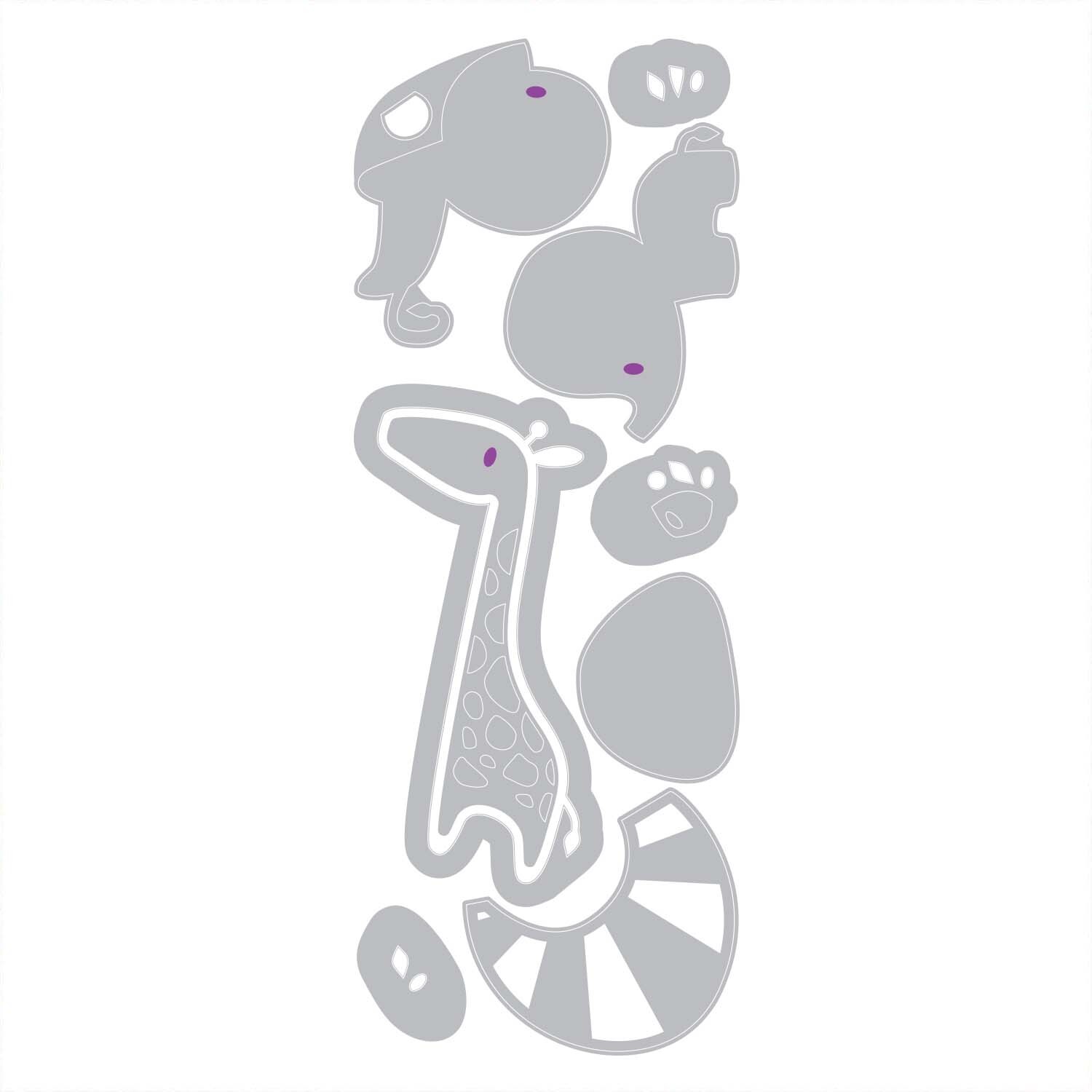 Thinlits Die Set Baby Jungle Animals by Jordan Caderao von idee. Creativmarkt