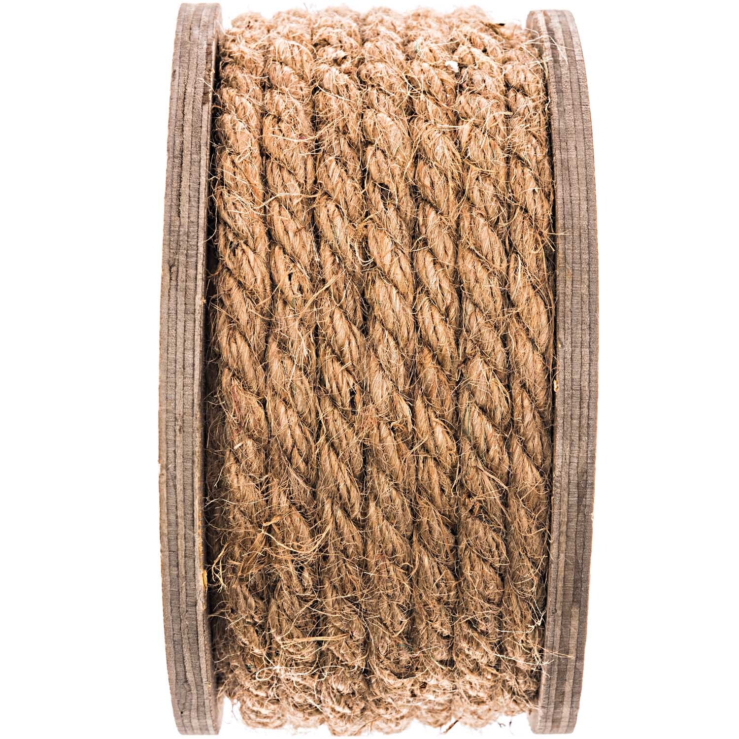 Jutekordel natur 6mm 10m auf Holzspule, ideal für kreative Projekte. Marke: idee. Creativmarkt.