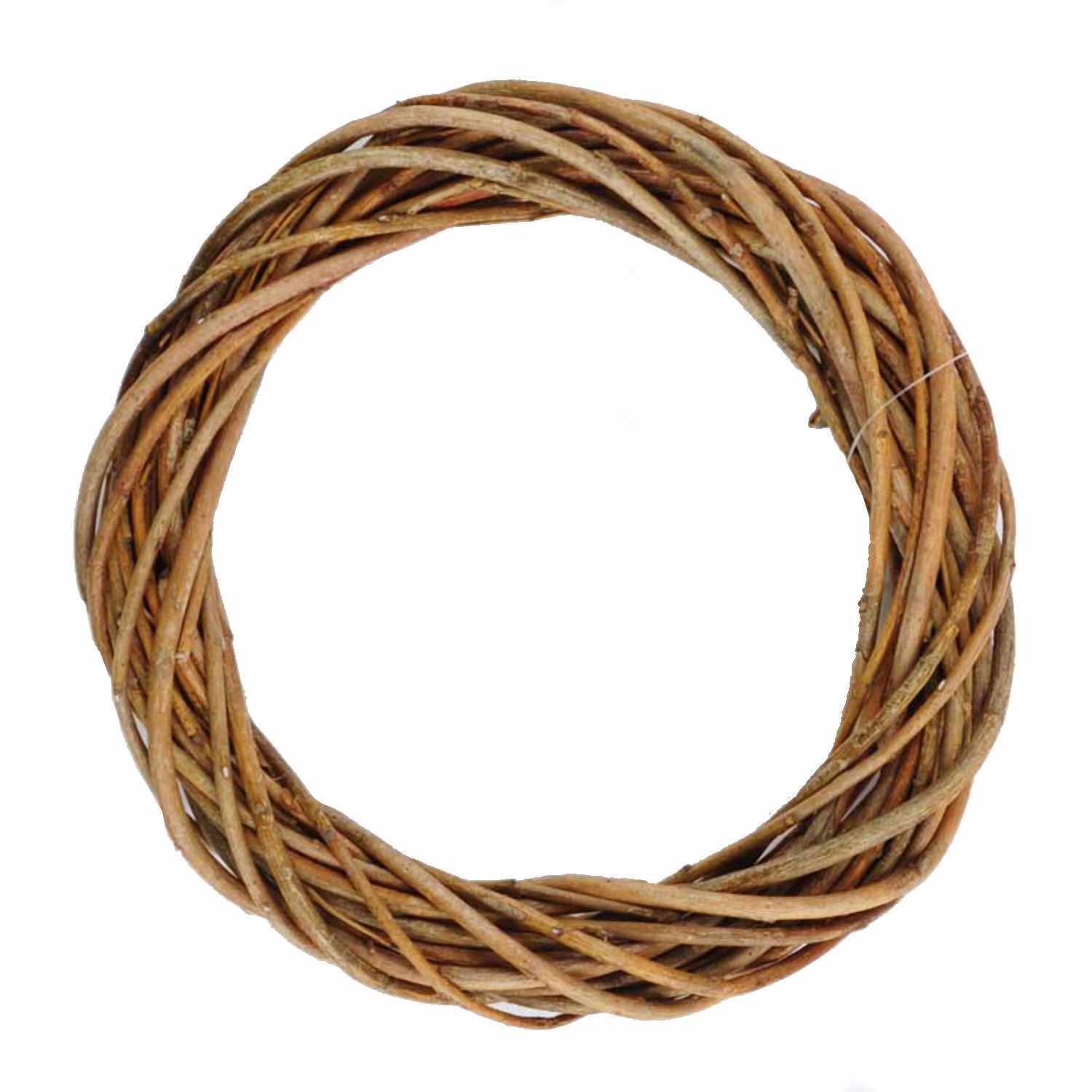 Weidenring ungeschält natur 21cm: Ein natürlicher, ungeschälter Weidenring von idee. Creativmarkt. Ideal für kreative Dekorationen.