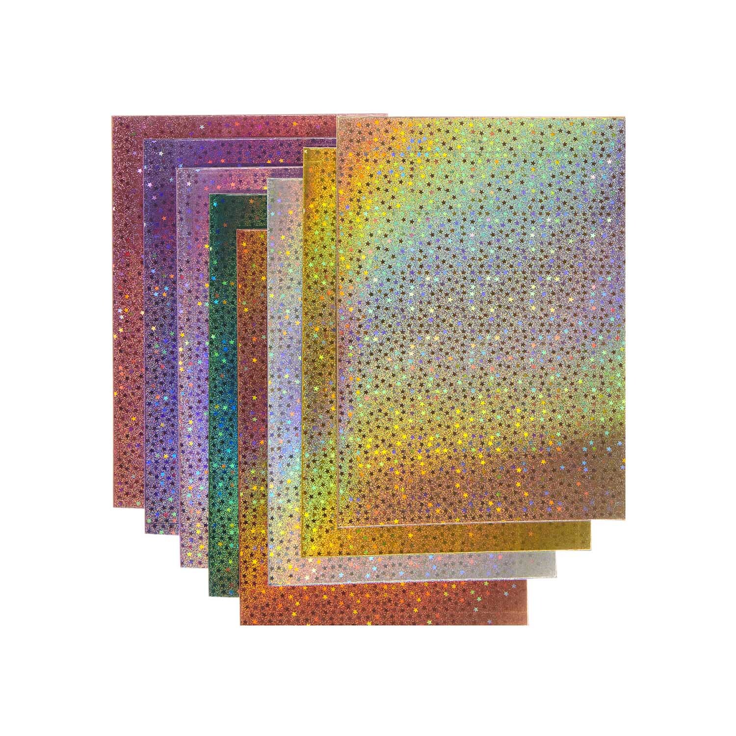 Paper Poetry Kartenset Sterne rainbow A7/C7, 16-teilig, von Rico Design. Bunte Karten mit Sternenmuster.