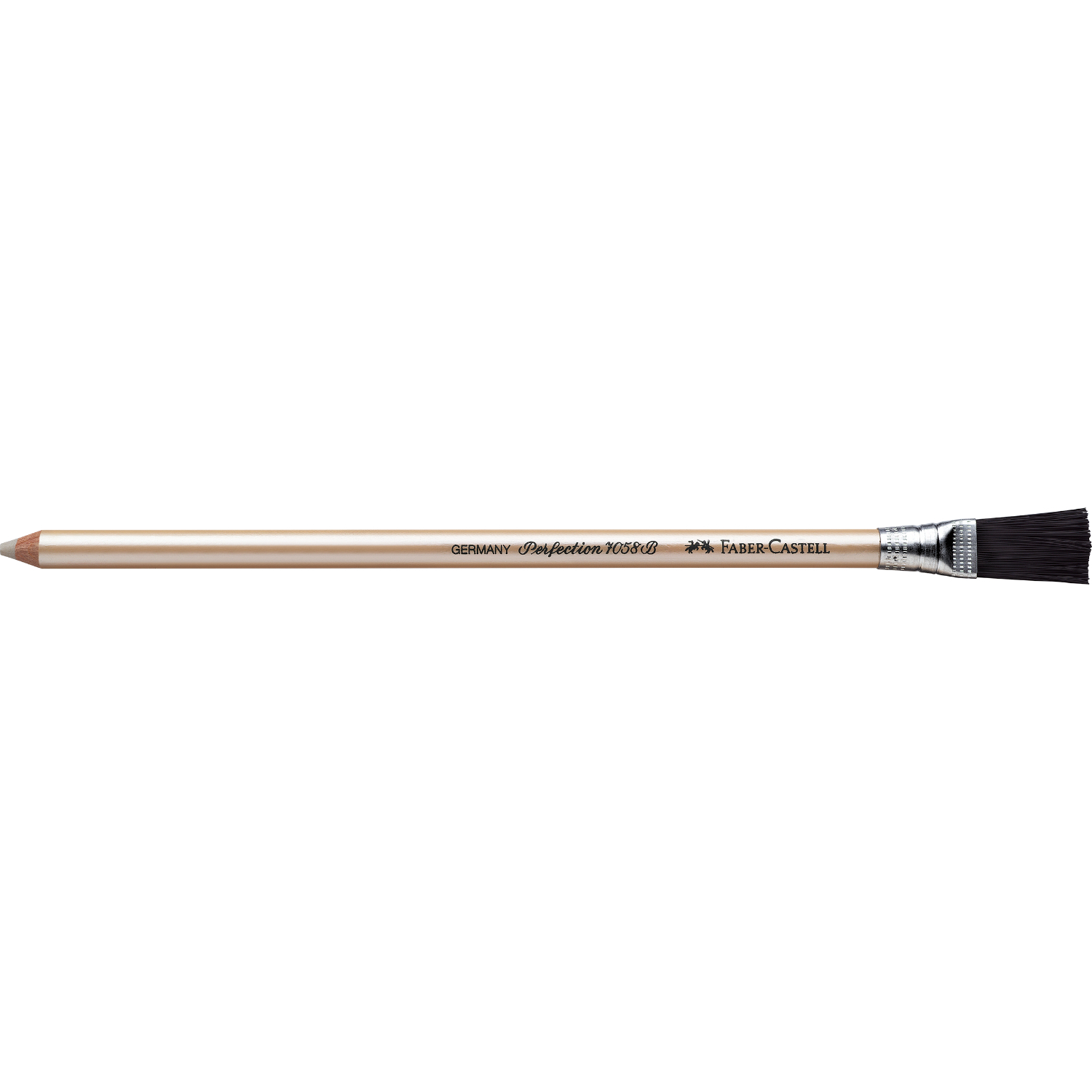 Perfection 7058 B Radierstift von Faber Castell in Beige mit Pinsel, ideal für präzises Radieren.