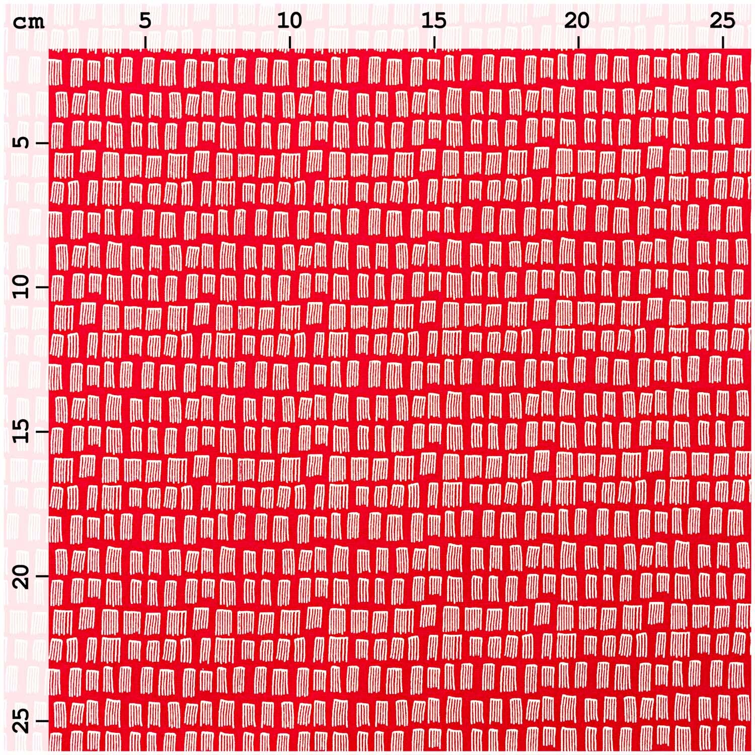 Druckstoff Jardin Japonais Striche rot 140cm von Rico Design