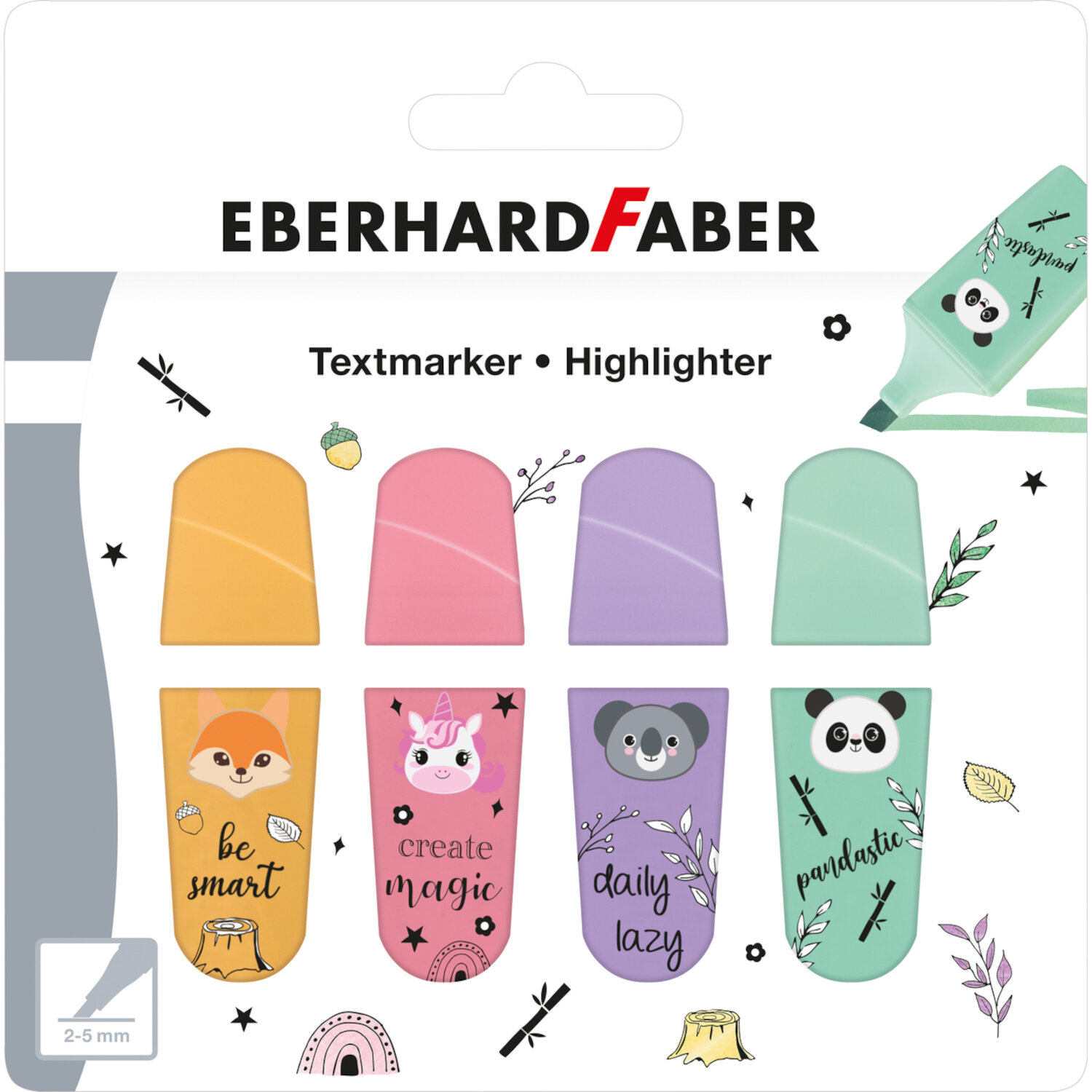 Textmarker Mini Animal 4-teilig von Eberhard Faber Vertrieb 