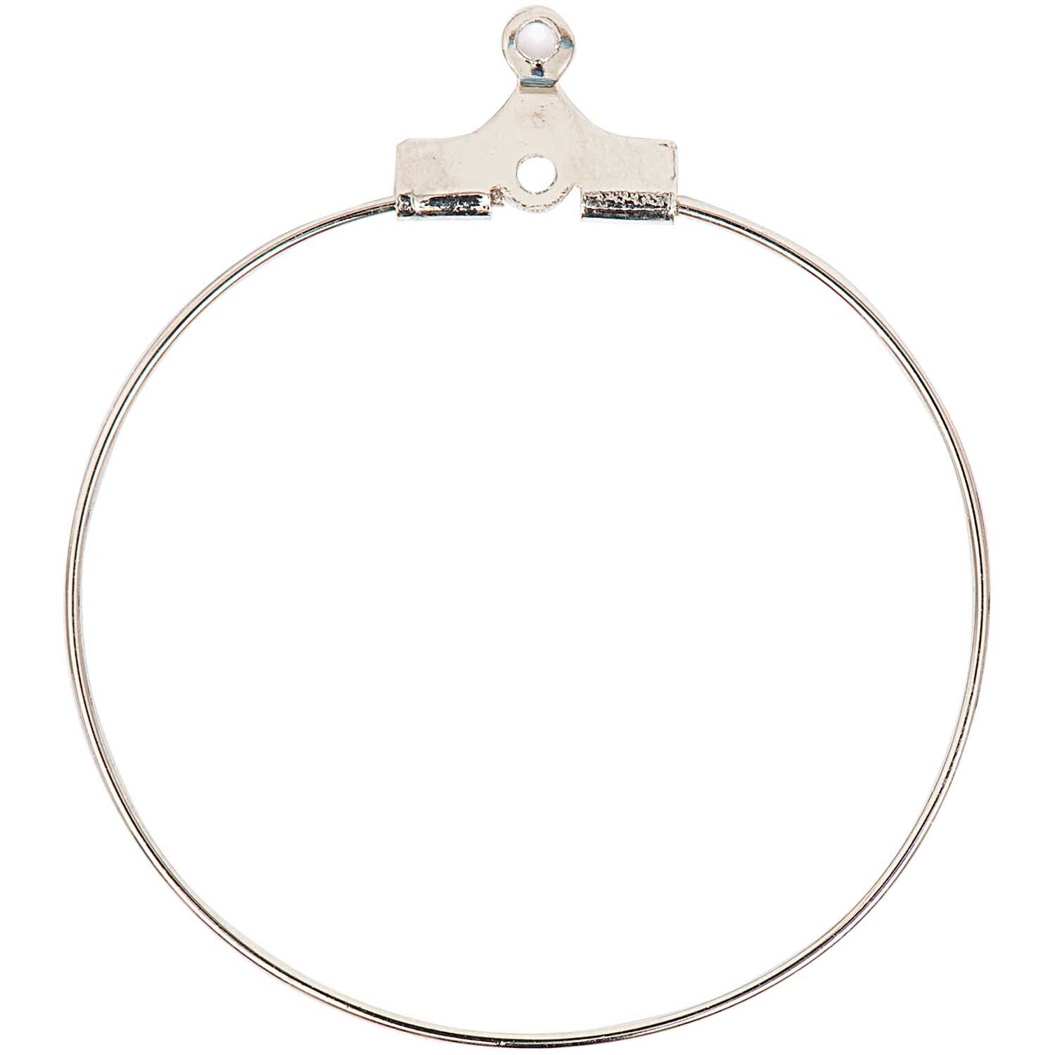 Creolen silber 30mm 2 Stück von Rico Design, elegantes Design, ideal für modische Akzente.