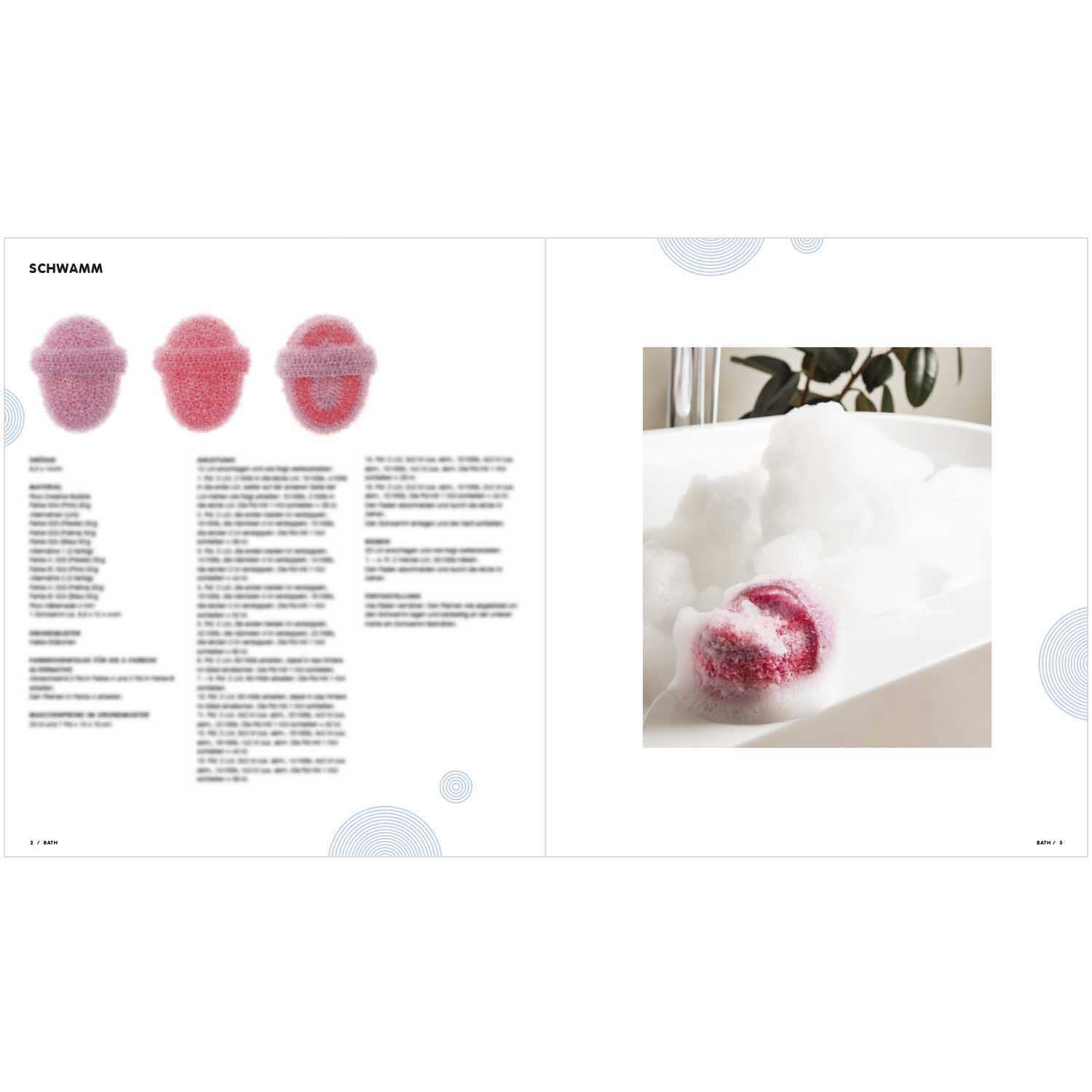 Creative Bubble - Bubble Bath: Roter Schwamm von Rico Design in einer Schaumbad-Szene auf weißem Hintergrund.