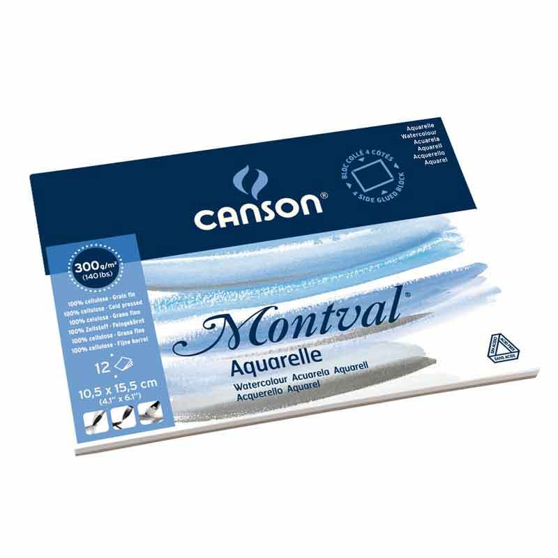 Montval Aquarell Block 12 Blatt von Canson