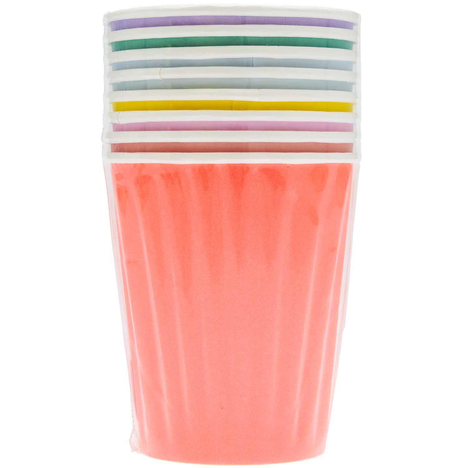 Pappbecher bunt 250ml 8 Stück von Rico Design