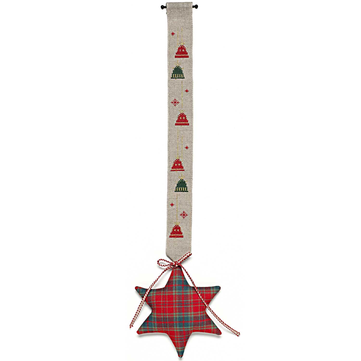 Stickpackung Behang Glocke mit Stern 17x62cm von Rico Design
