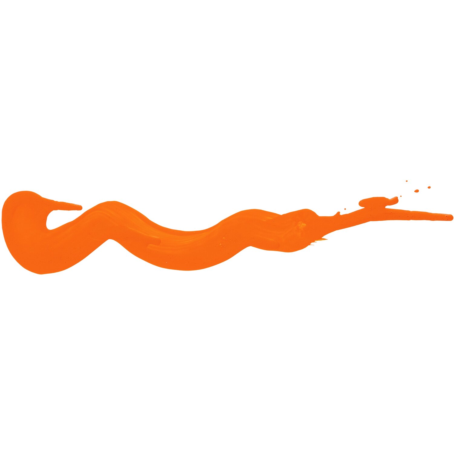 Squeeze Acrylic Marker 60ml: Neonorange Farbe, geschwungener Strich, ideal für kreative Projekte.