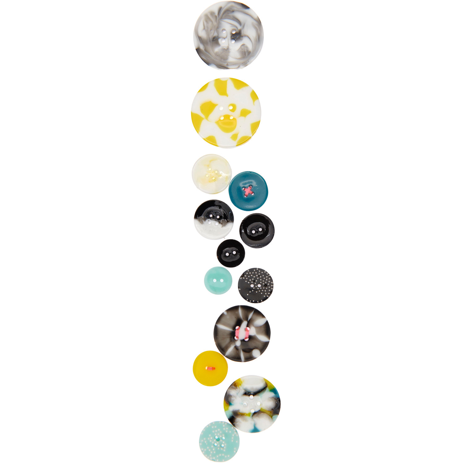 Silikon Gießform Knöpfe in verschiedenen Farben wie Zitrone und Jade, ideal für Resin-Projekte.