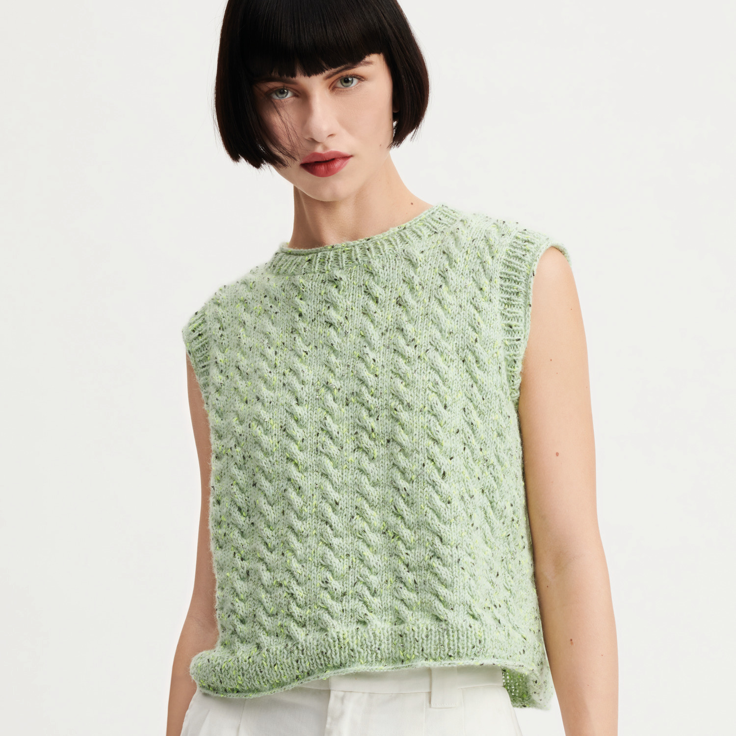Strickset Top Modell 08a doppelfädig aus Made by Me Nr. 18  von Rico Design