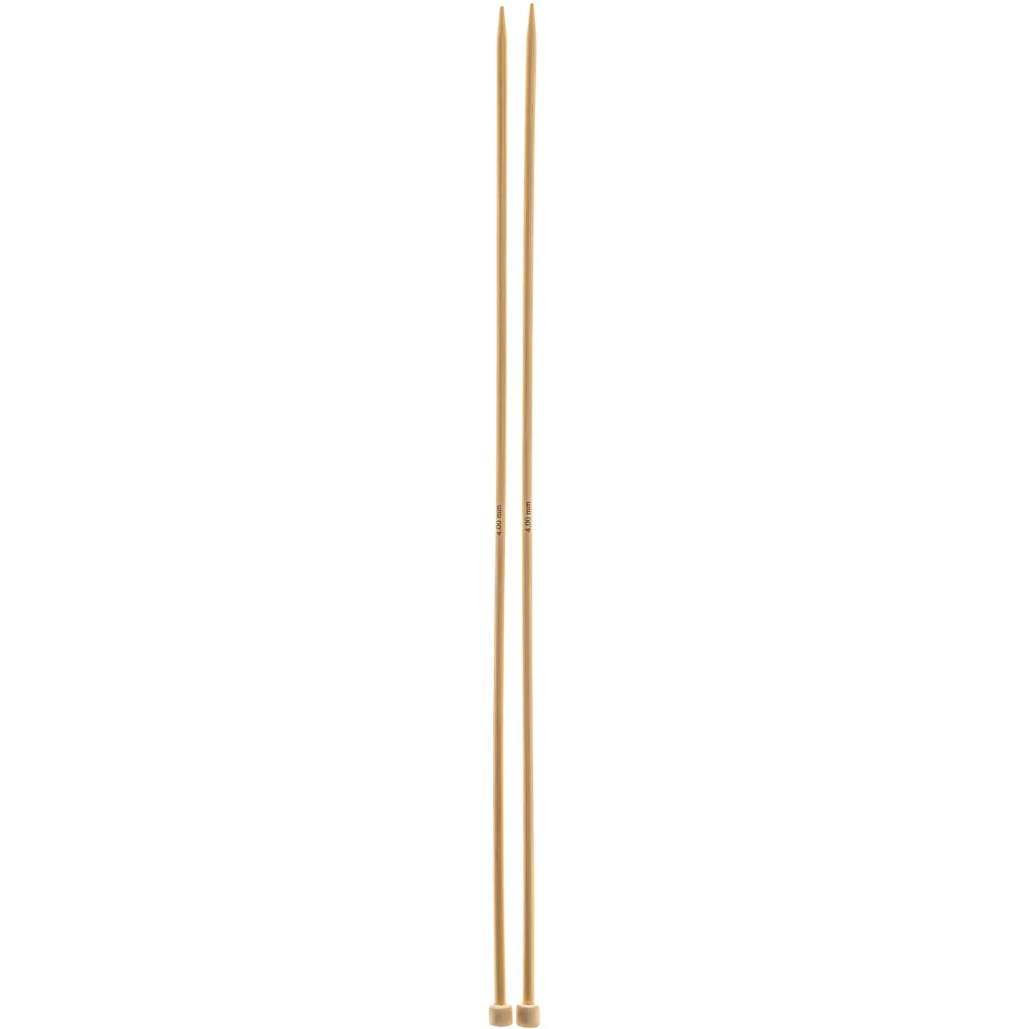 Jackenstricknadeln 33cm Bambus von Rico Design, aus hellem Bambus, ideal für Strickprojekte.