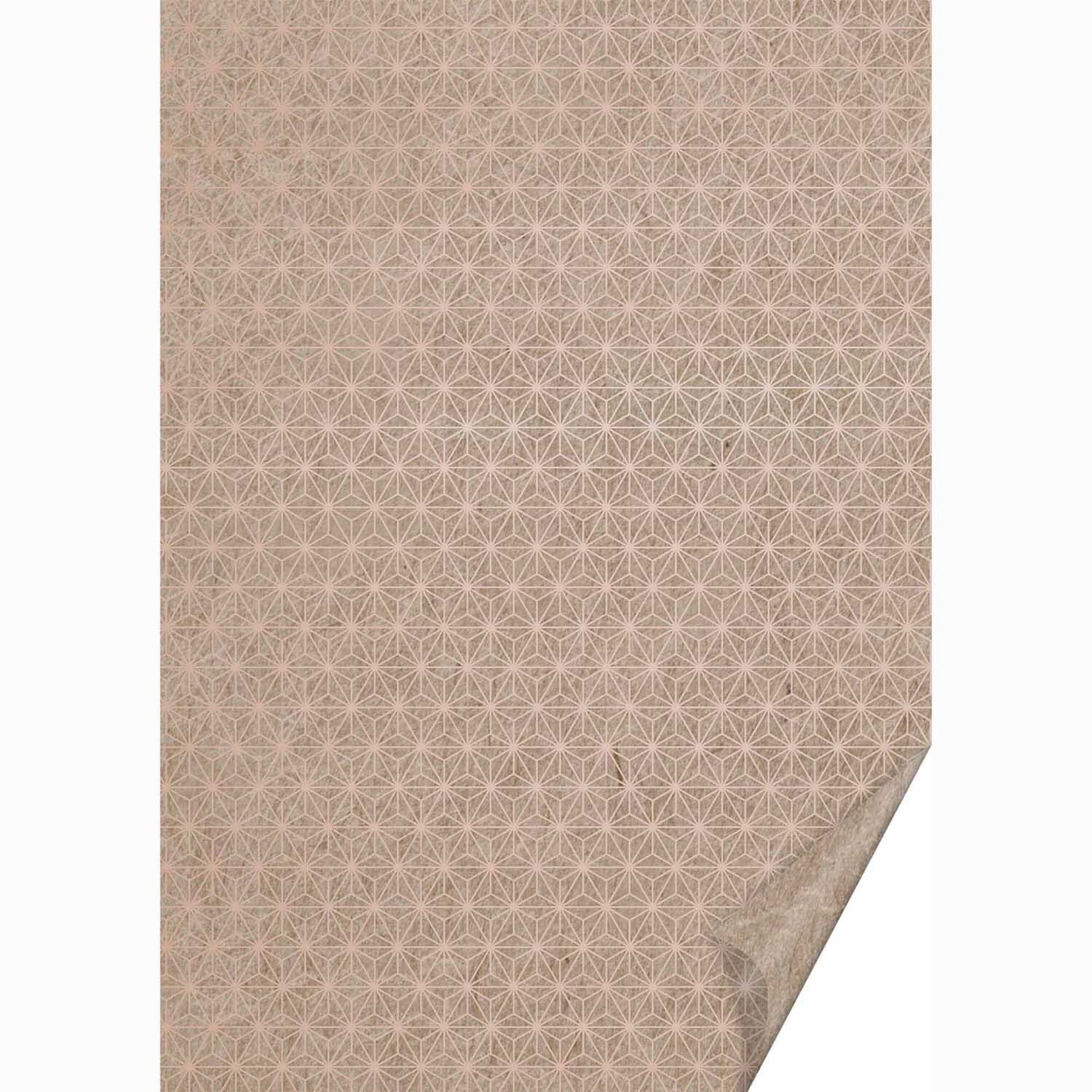 Naturkarton Sternlinien roségold 50x70cm 220g/m² von Baier & Schneider 