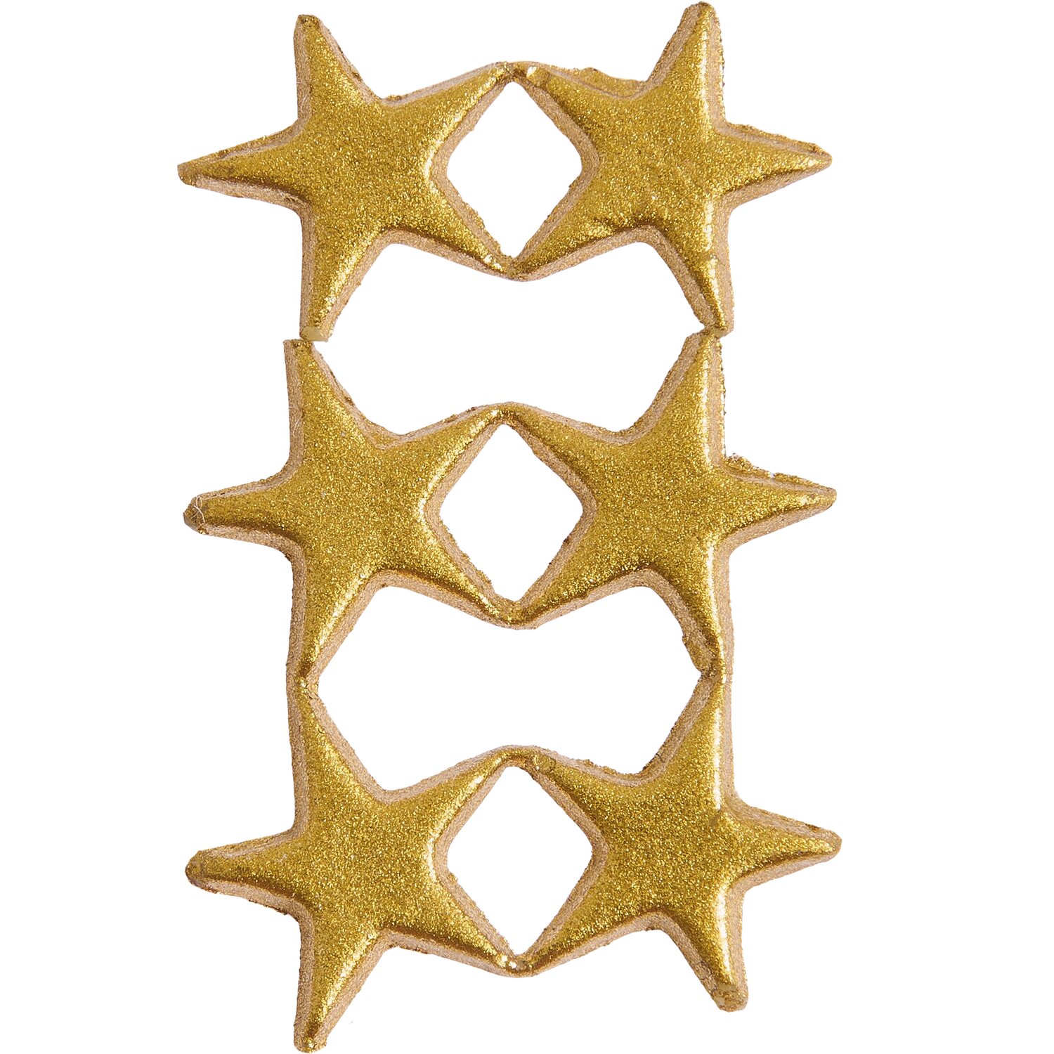 Wachsdekor Stern, gold von Rico Design, glänzende sternförmige Wachsmotive mit strukturierter Oberfläche, ideal zum weihnachtlichen Verzieren von Kerzen und Deko.